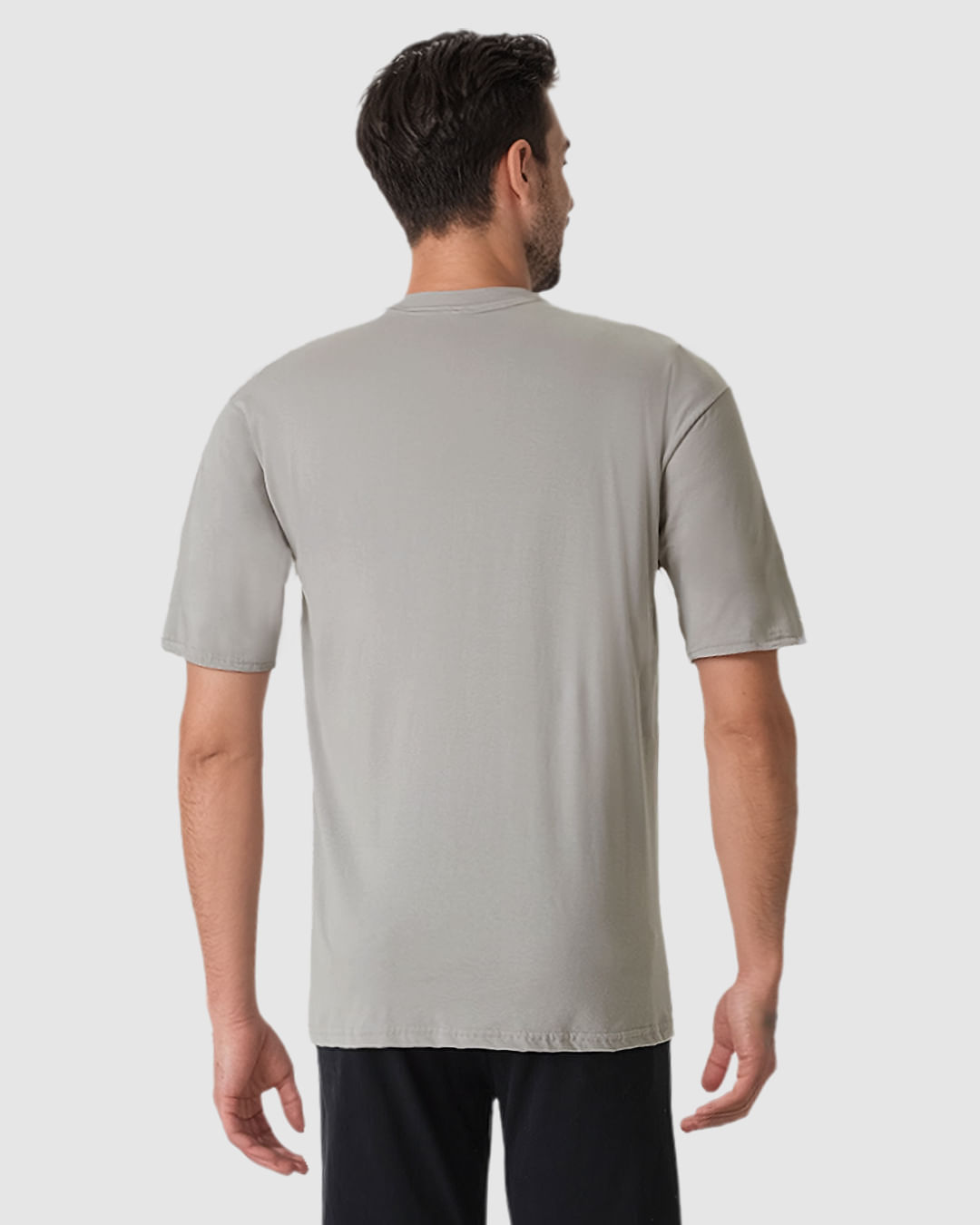 Camiseta Masculina Regular Gola Redonda Manga Curta Em Algodão - Imagem 24