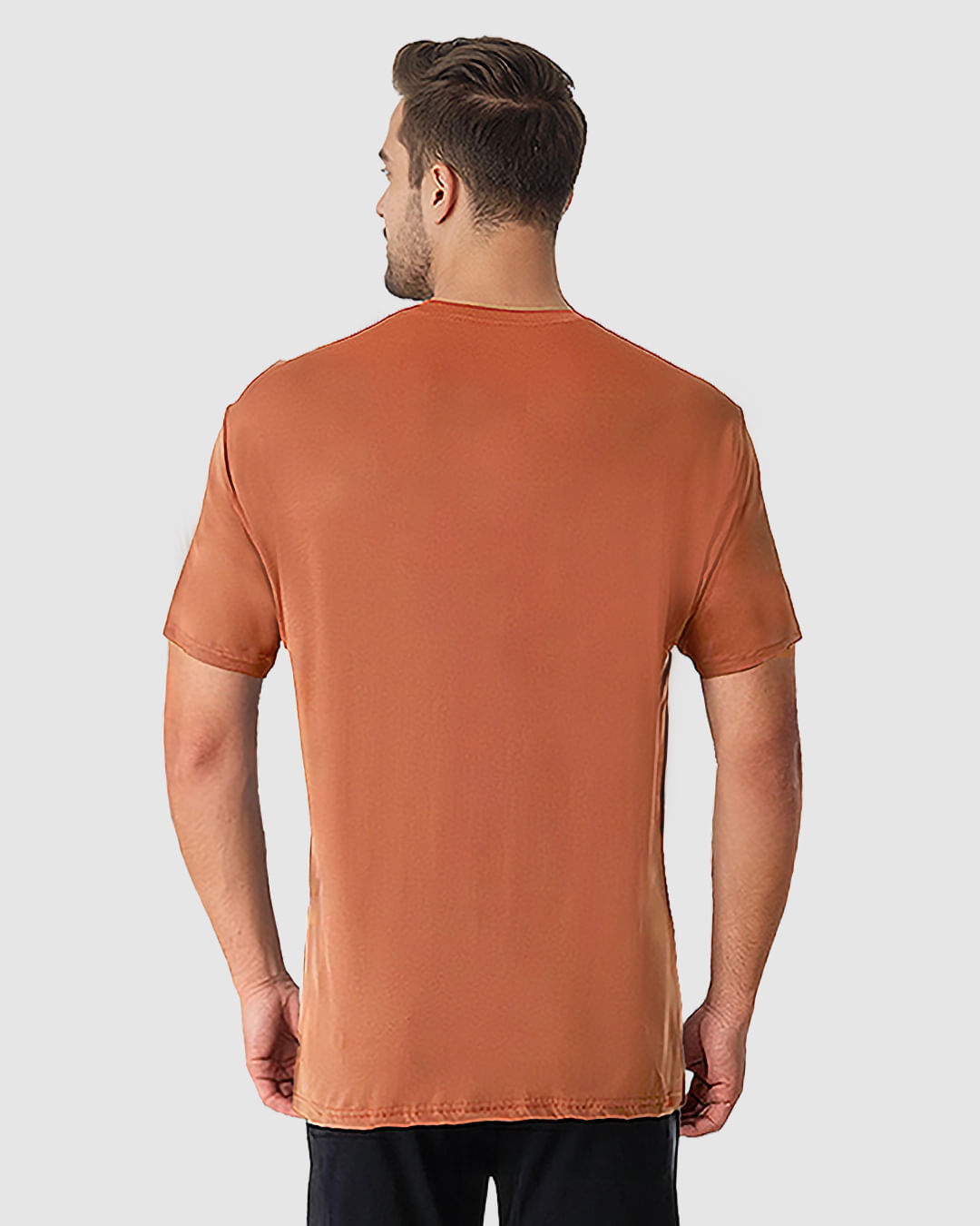 Camiseta Masculina Regular Gola Redonda Manga Curta Em Algodão - Imagem 19