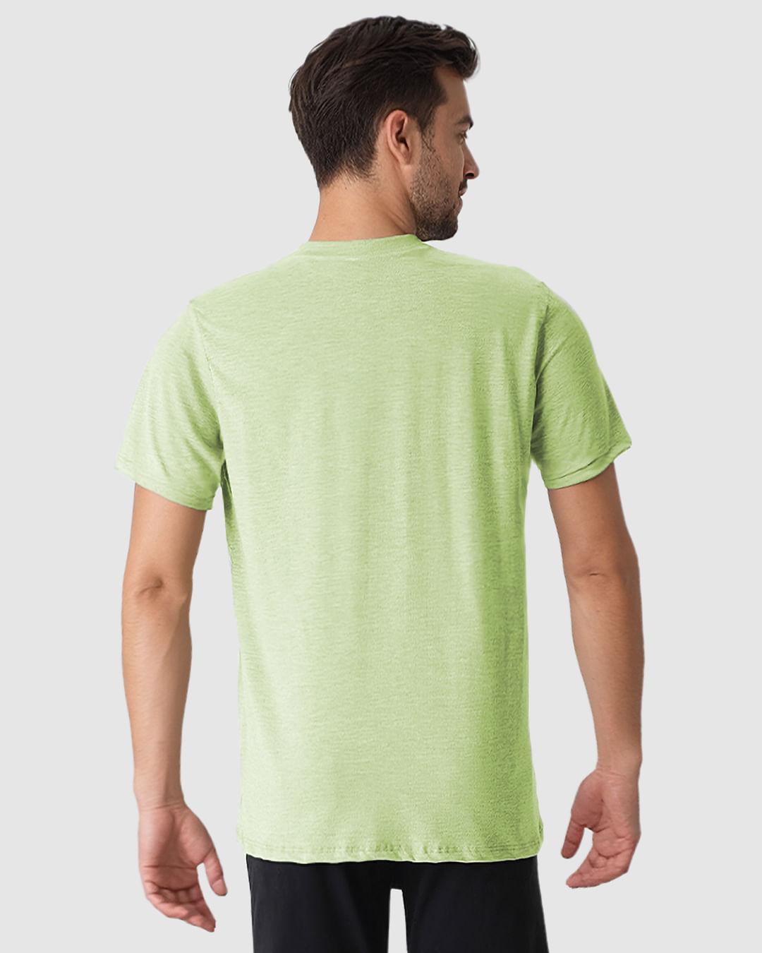 Camiseta Masculina Bolso Frontal Etiqueta Decorativa Em Malha Com Textura - Imagem 14