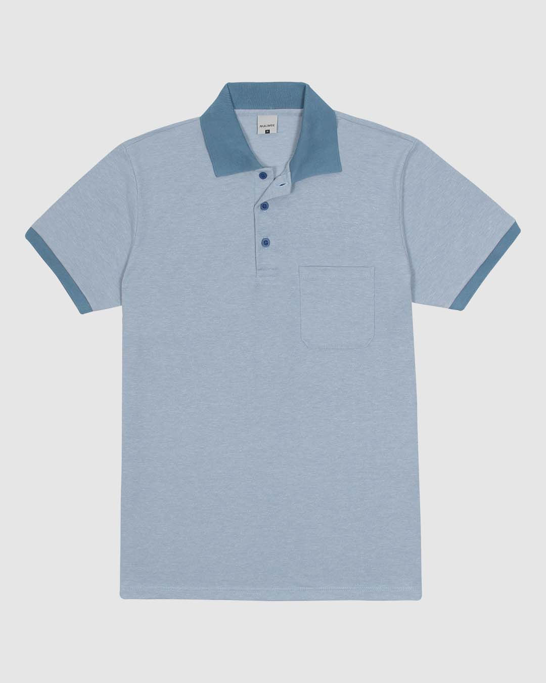 Camisa Polo Masculina Regular Bolso Frontal Em Malha Piquet Texturizada - Imagem 4