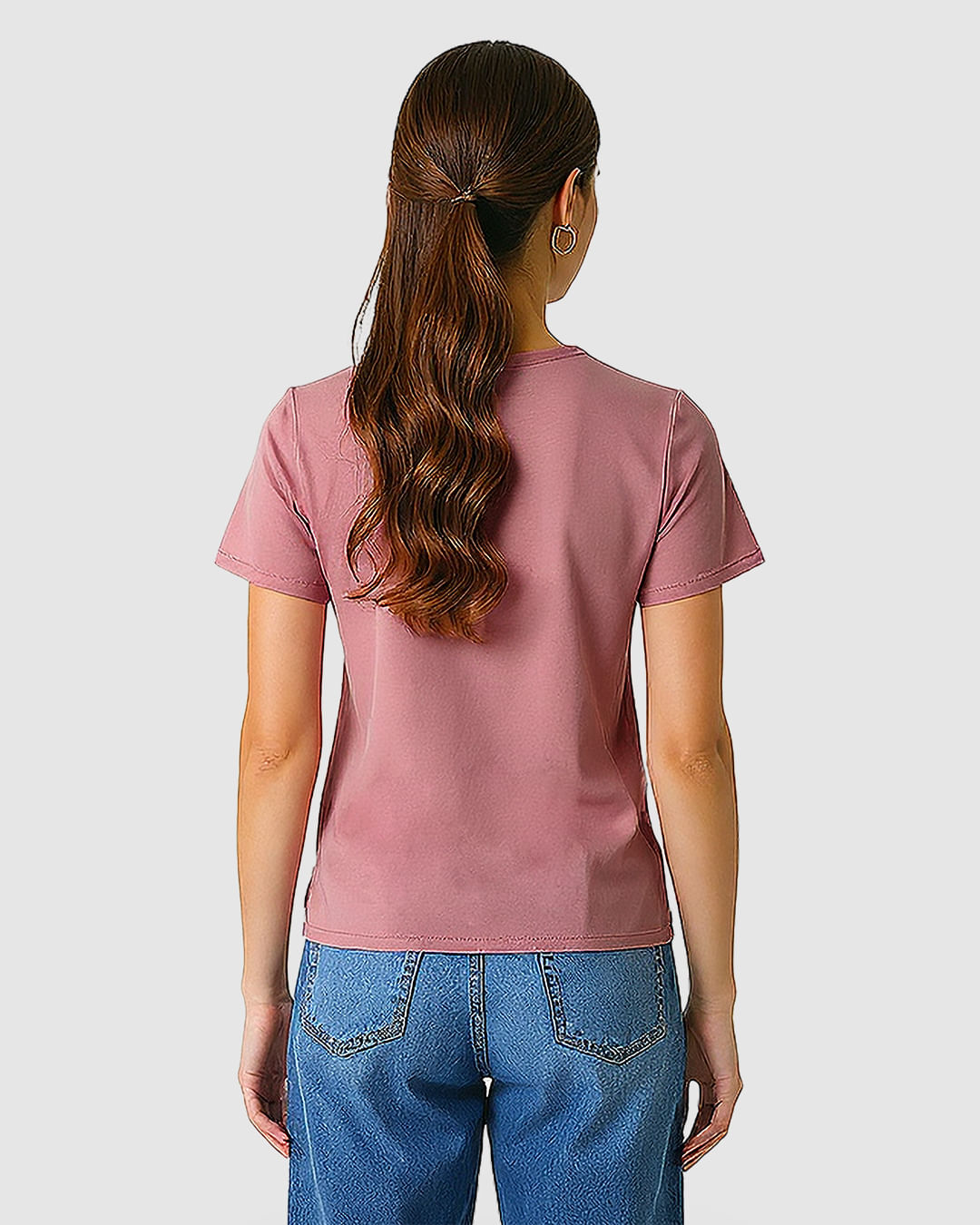 Blusa Básica Feminina Decote Redondo Manga Curta Em Malha Algodão Pima - Imagem 11