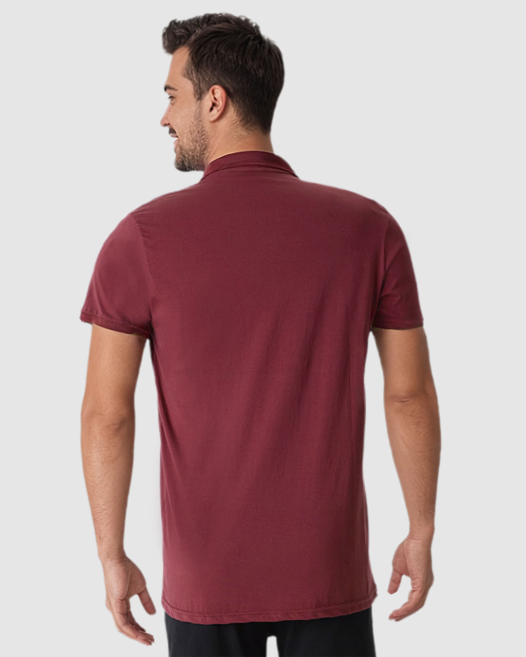 Camisa Polo Masculina Regular Peitilho Frontal Em Malha Algodão Pima - Imagem 5