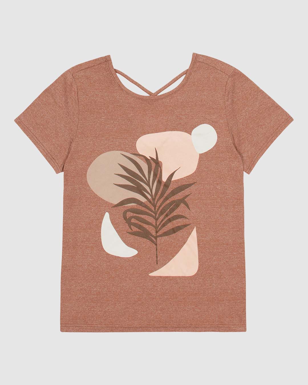 Camiseta Feminina Estampa Frontal Abertura Costas Em Malha Moulinê - Imagem 5