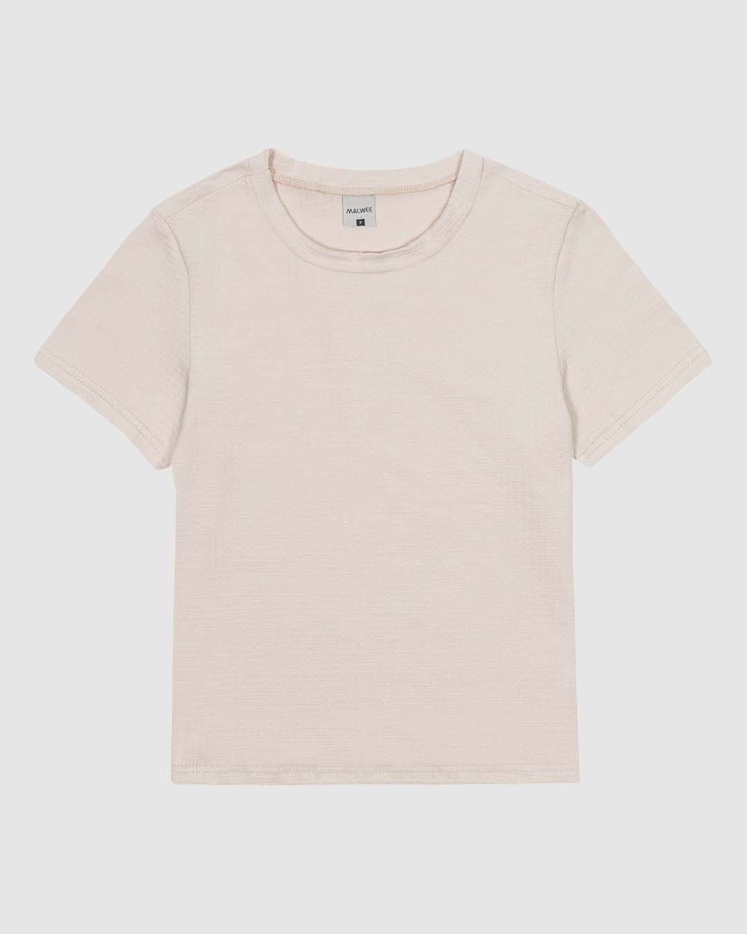 Blusa Cropped Feminina Decote Redondo Manga Curta Em Malha Texturizada - Imagem 30