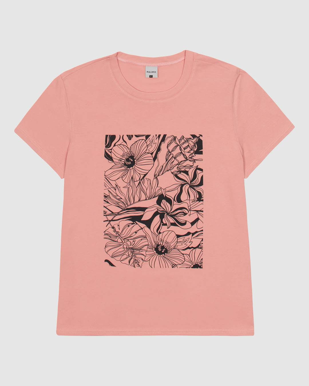 Camiseta Feminina Estampa Ilustrativa Floral Em Algodão - Imagem 10