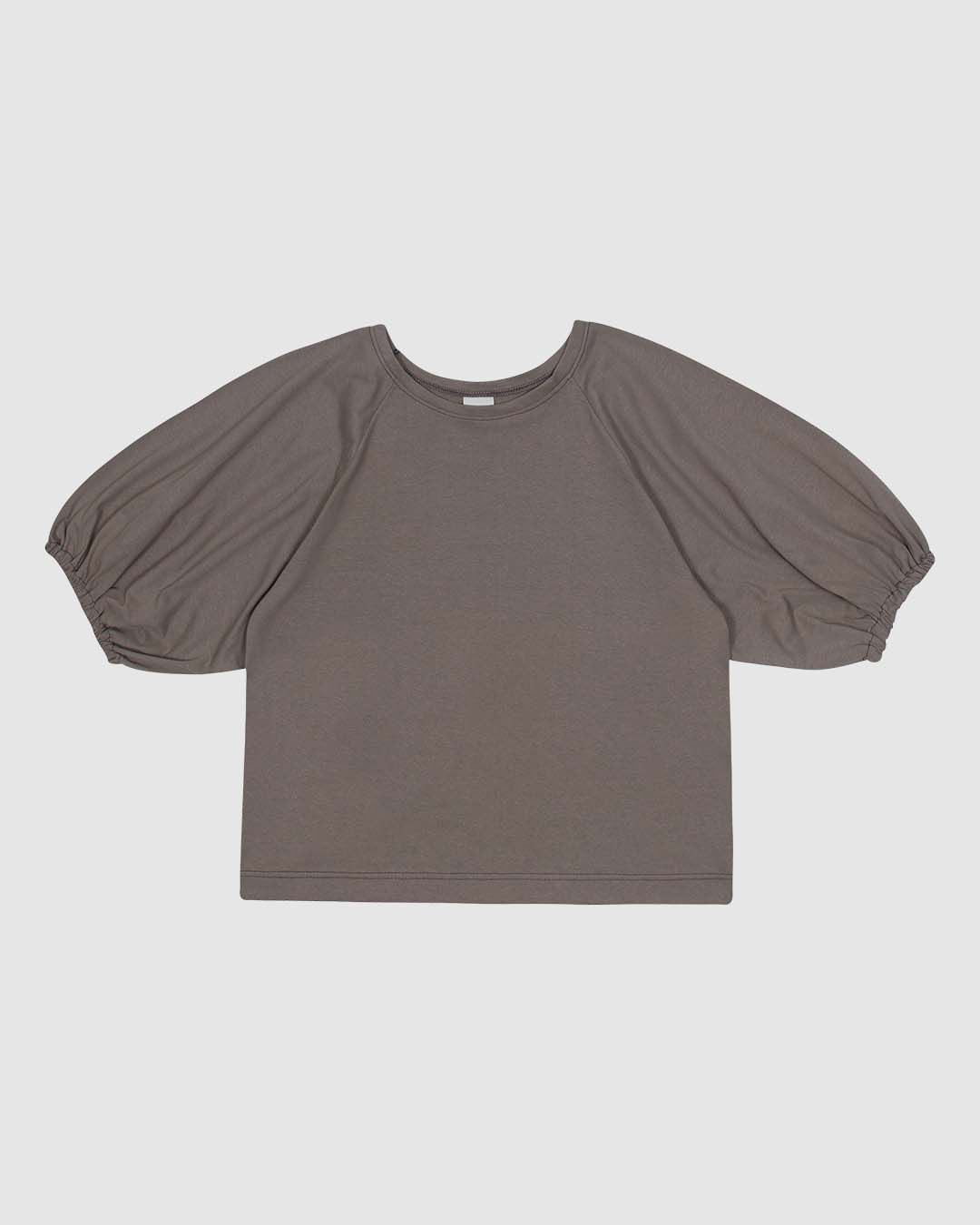 Blusa Ampla Feminina Manga Bufante Com Elástico Em Algodão - Imagem 5