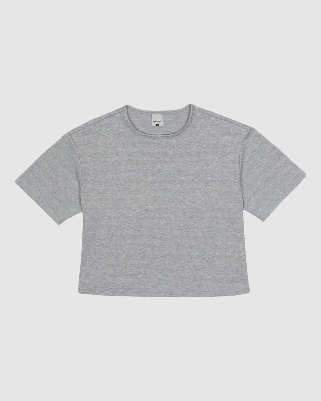Blusa Box Feminina Decote Redondo Manga Curta Em Moletinho De Viscose - Imagem 10