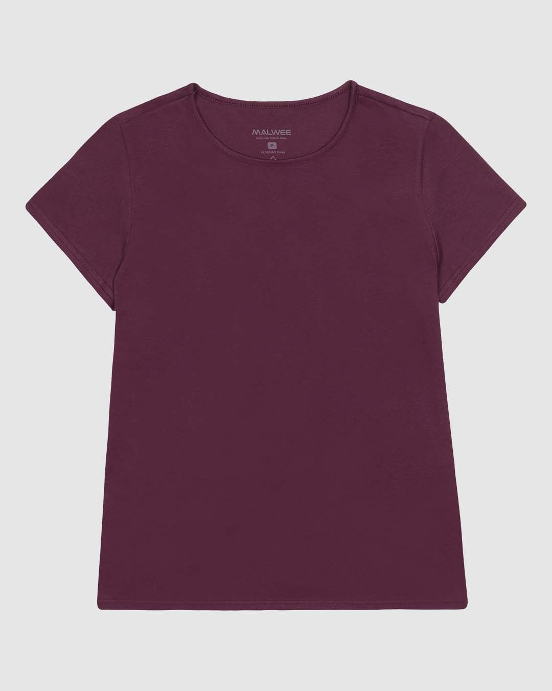 Blusa Básica Feminina Decote Redondo Manga Curta Em Malha Algodão Pima - Imagem 30