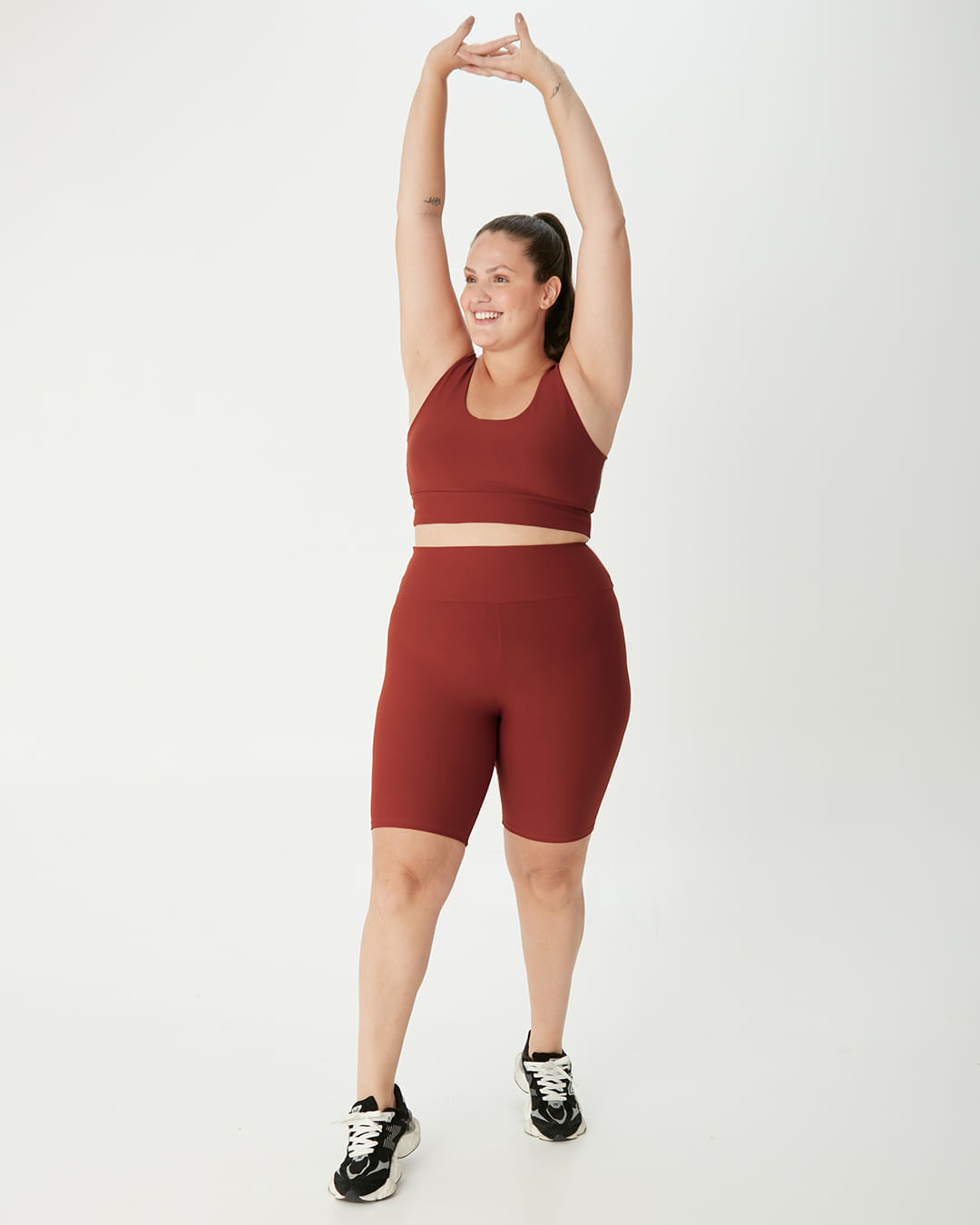 Bermuda Feminina Plus Size Esportiva Em Malha Com Proteção UV50+ Malwee Active