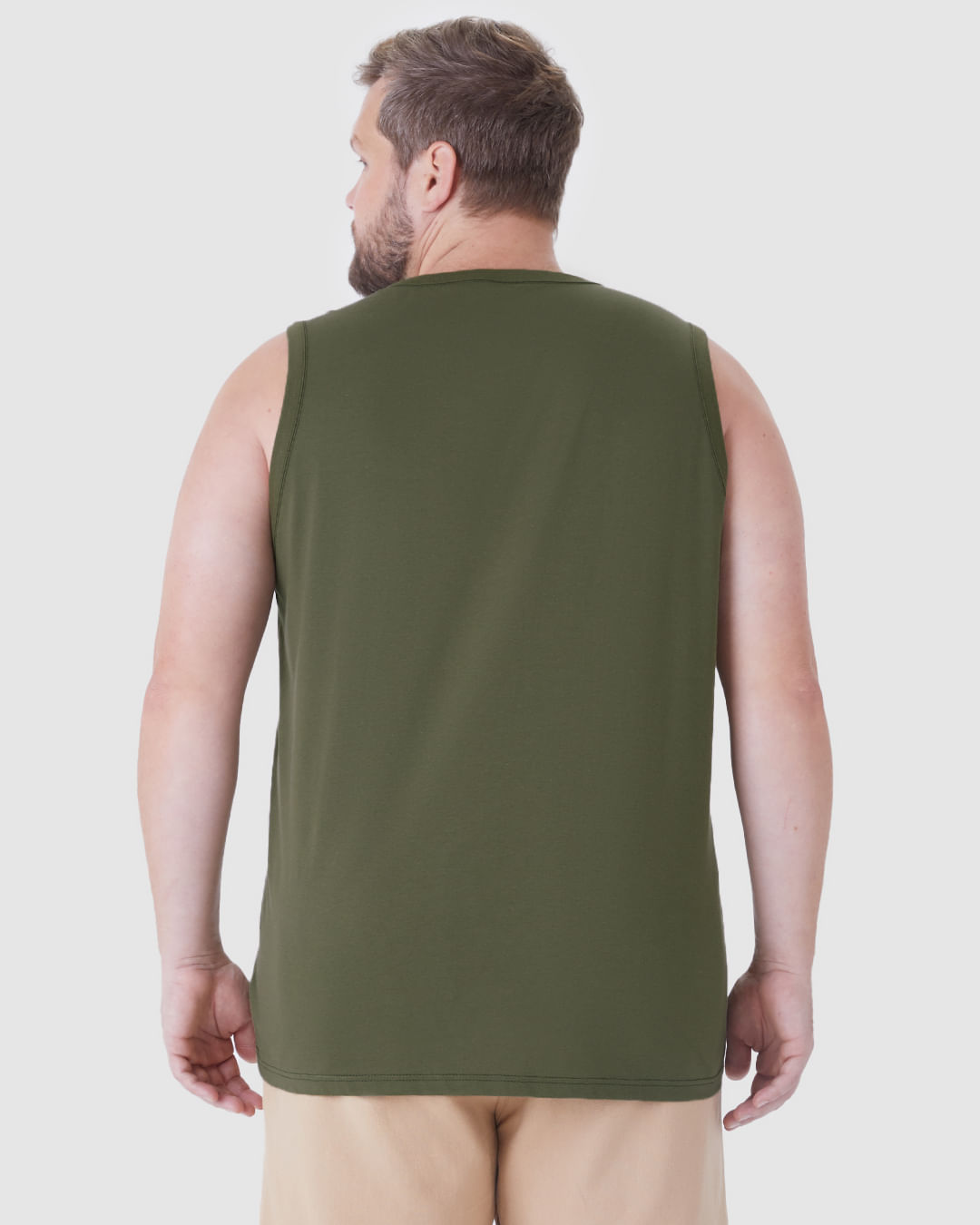 Regata Masculina Plus Size Estampa Reconnect Em Algodão - Imagem 5