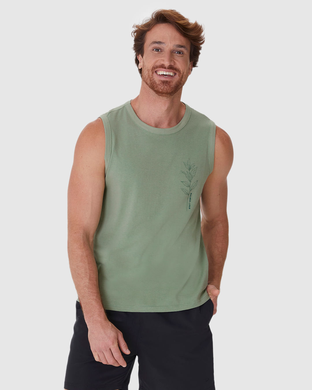 Regata Masculina Machão Estampa Frente E Costas Em Malha Linho - Imagem 7