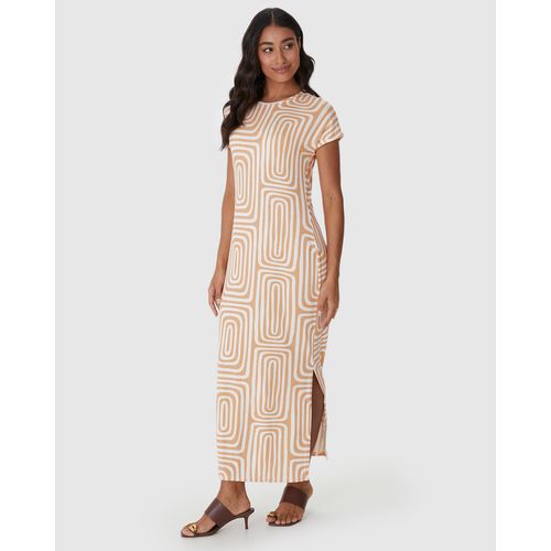 Vestido Midi Feminino Fenda Lateral em Malha Viscolinho Stretch