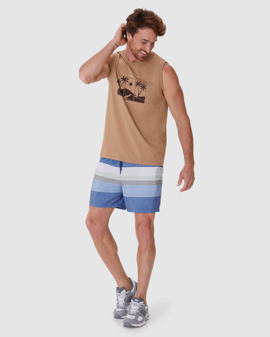 Shorts Masculino Cadarço Funcional Em Microfibra