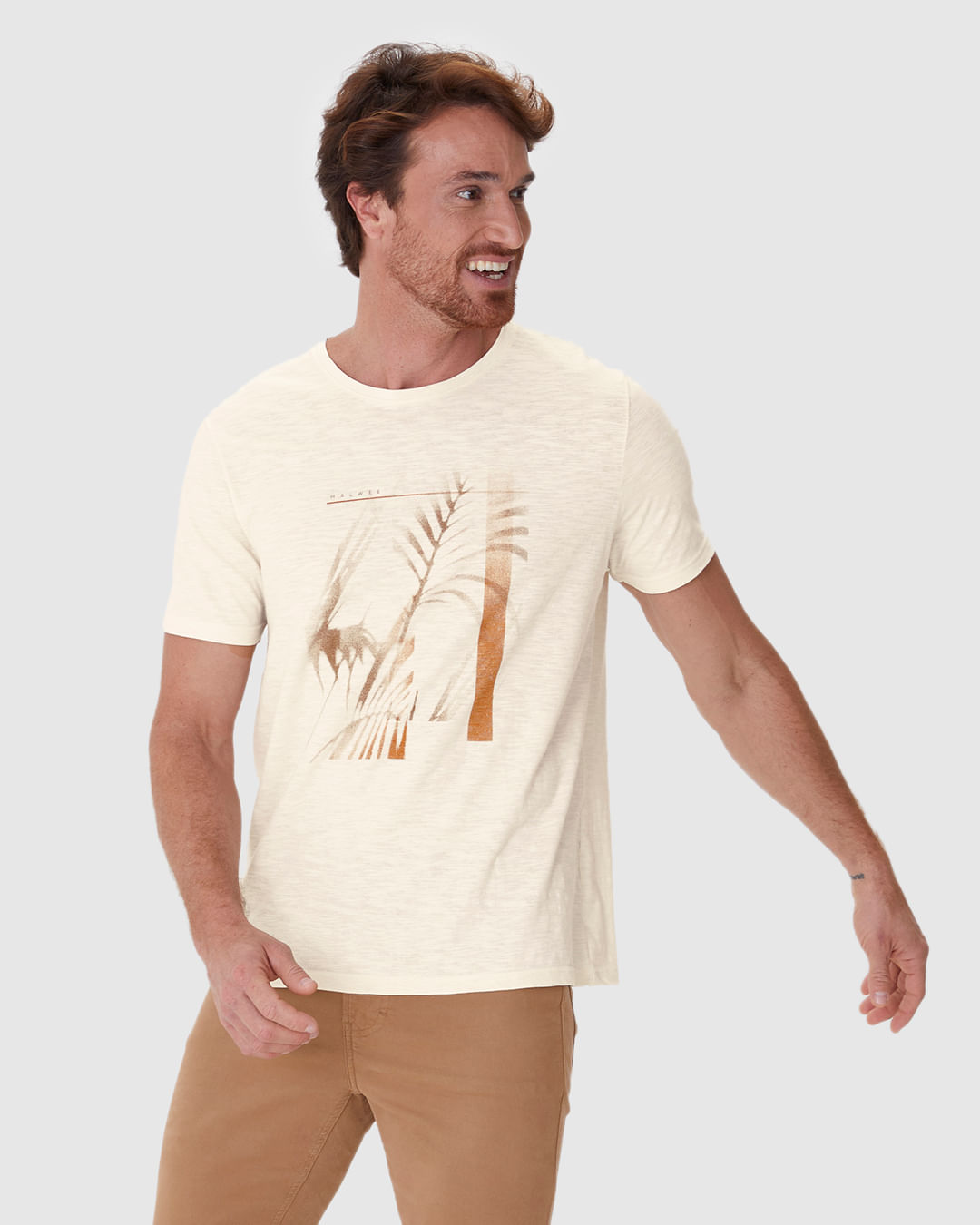 Camiseta Masculina Manga Curta Estampa Frontal Em Malha Flamê - Imagem 11