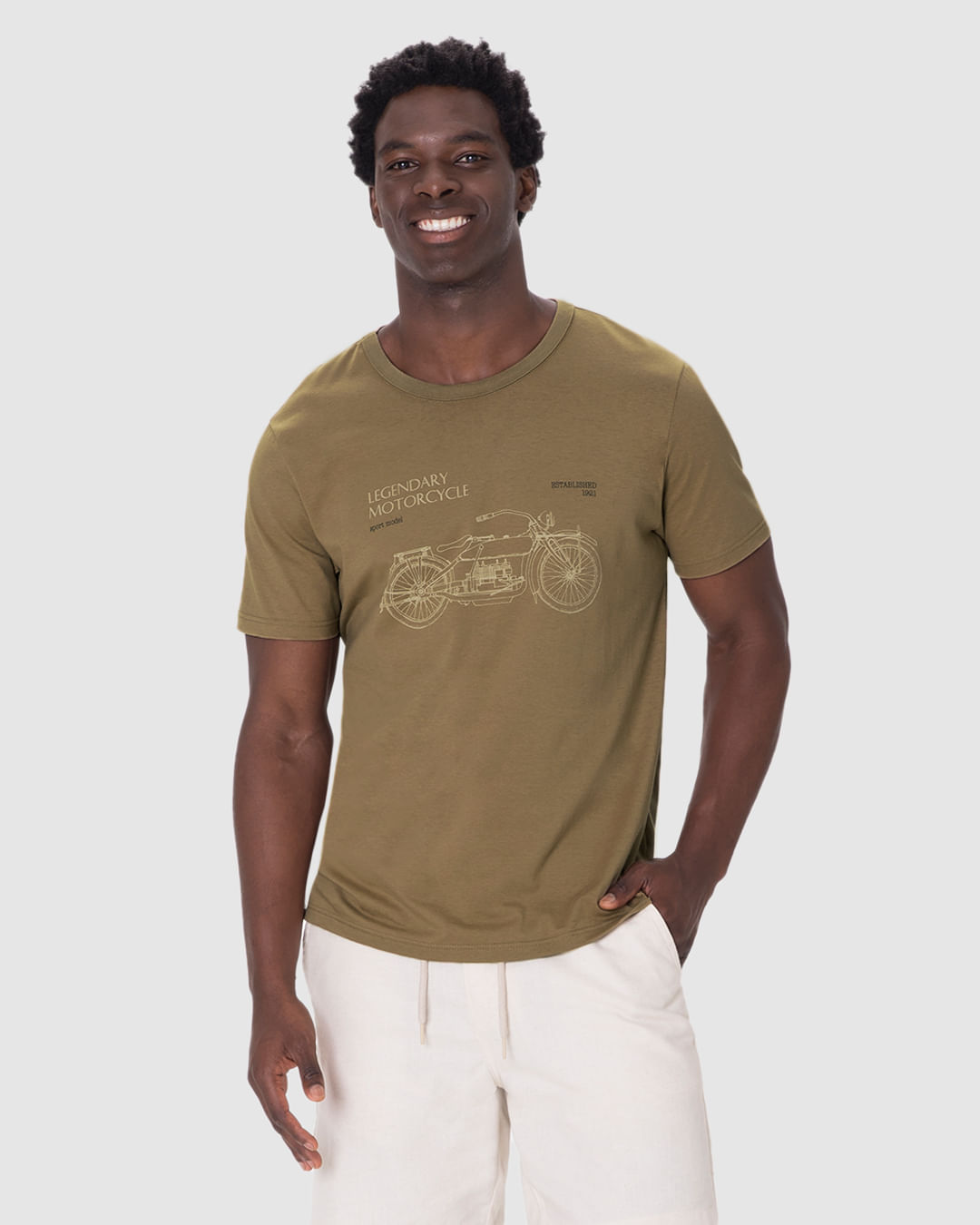 Camiseta Masculina Manga Curta Legendary Motorcycle Em Algodão - Imagem 11