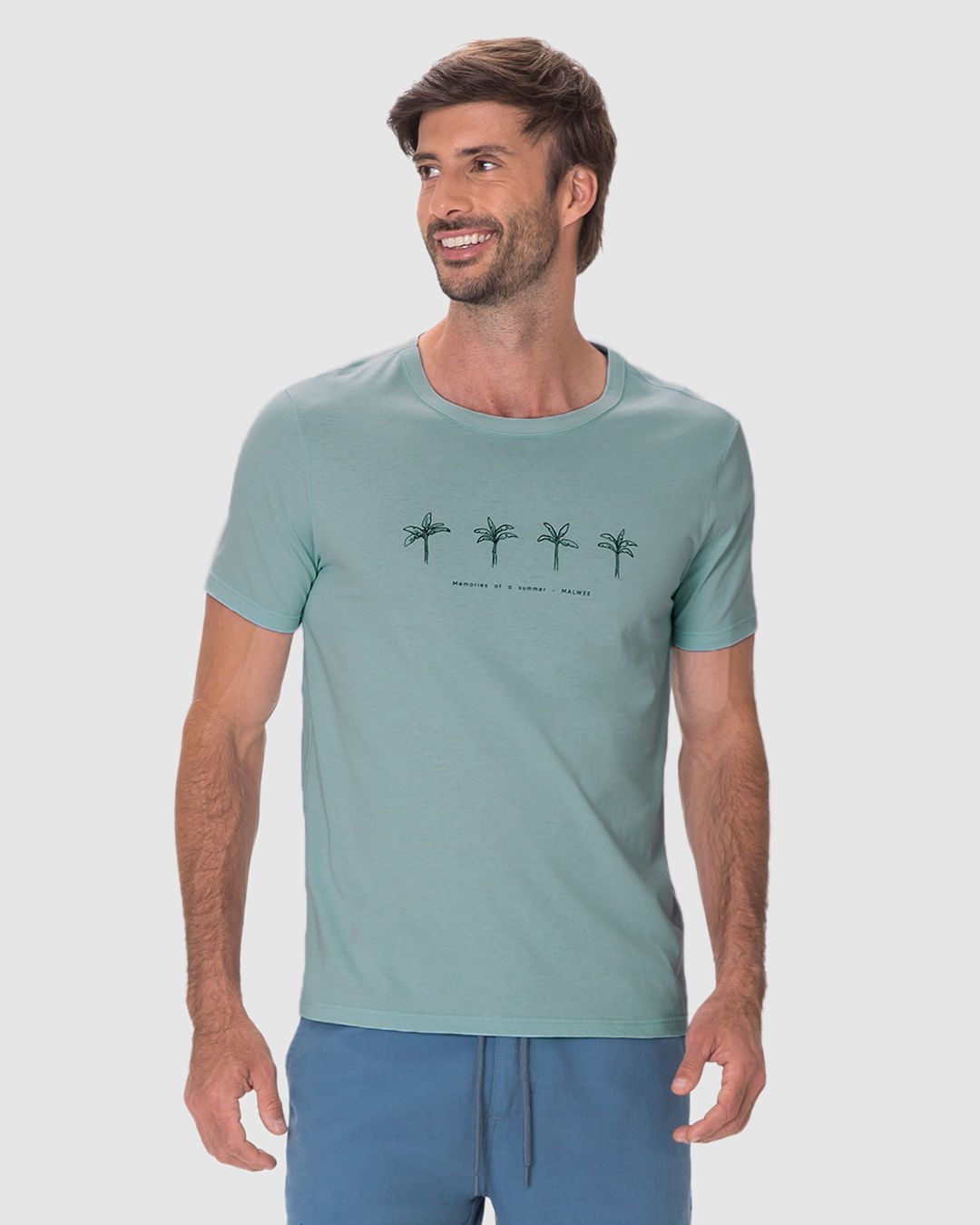 Camiseta Masculina Slim Estampada Em Algodão - Imagem 16