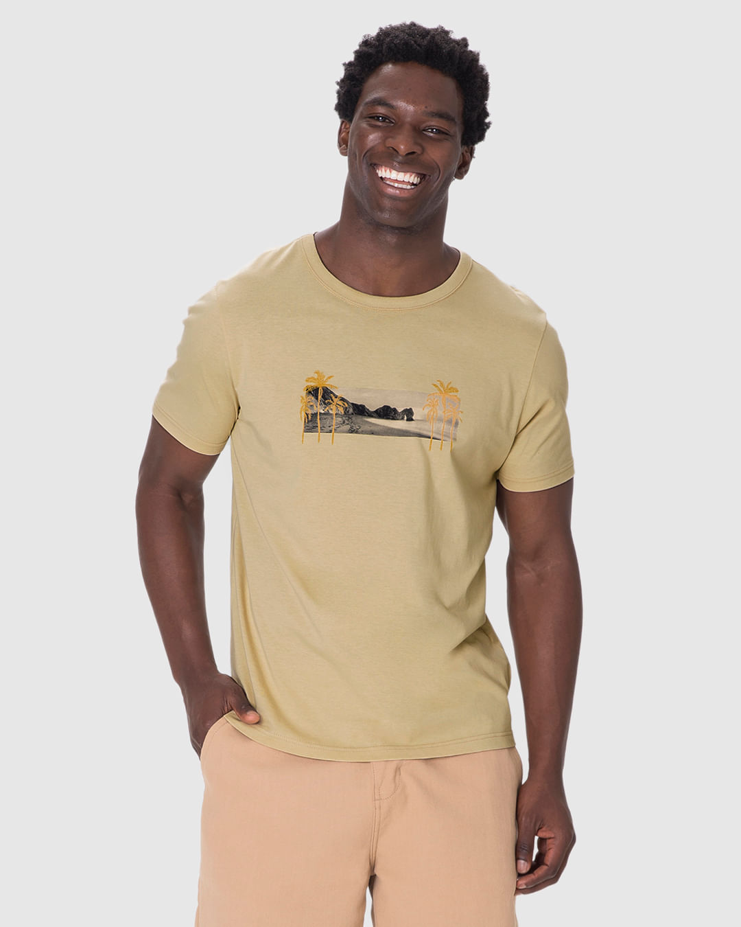 Camiseta Masculina Estampa Frontal Em Algodão - Imagem 16