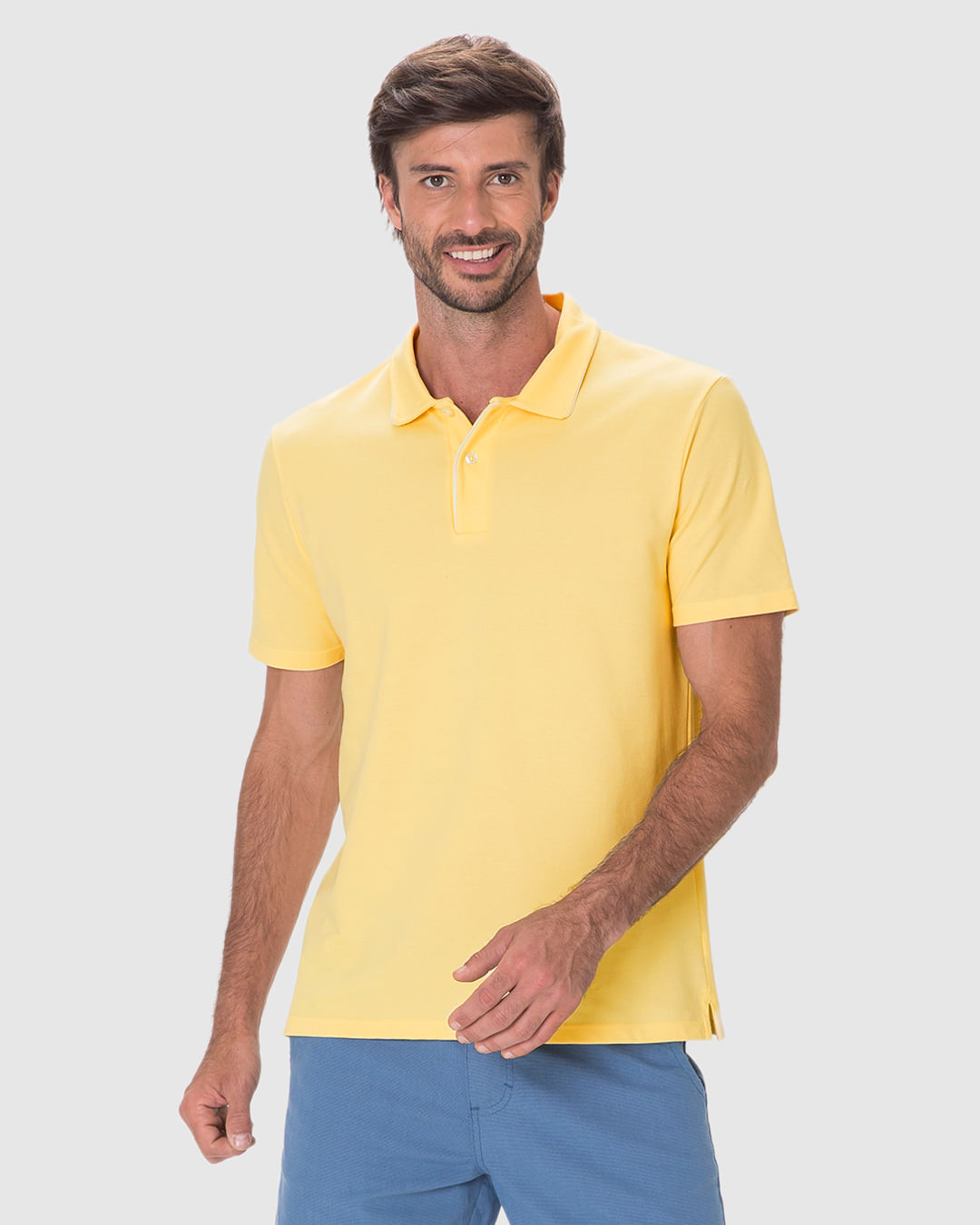 Camisa Polo Masculina Abertura Barra Lateral Em Piquet Premium - Imagem 16