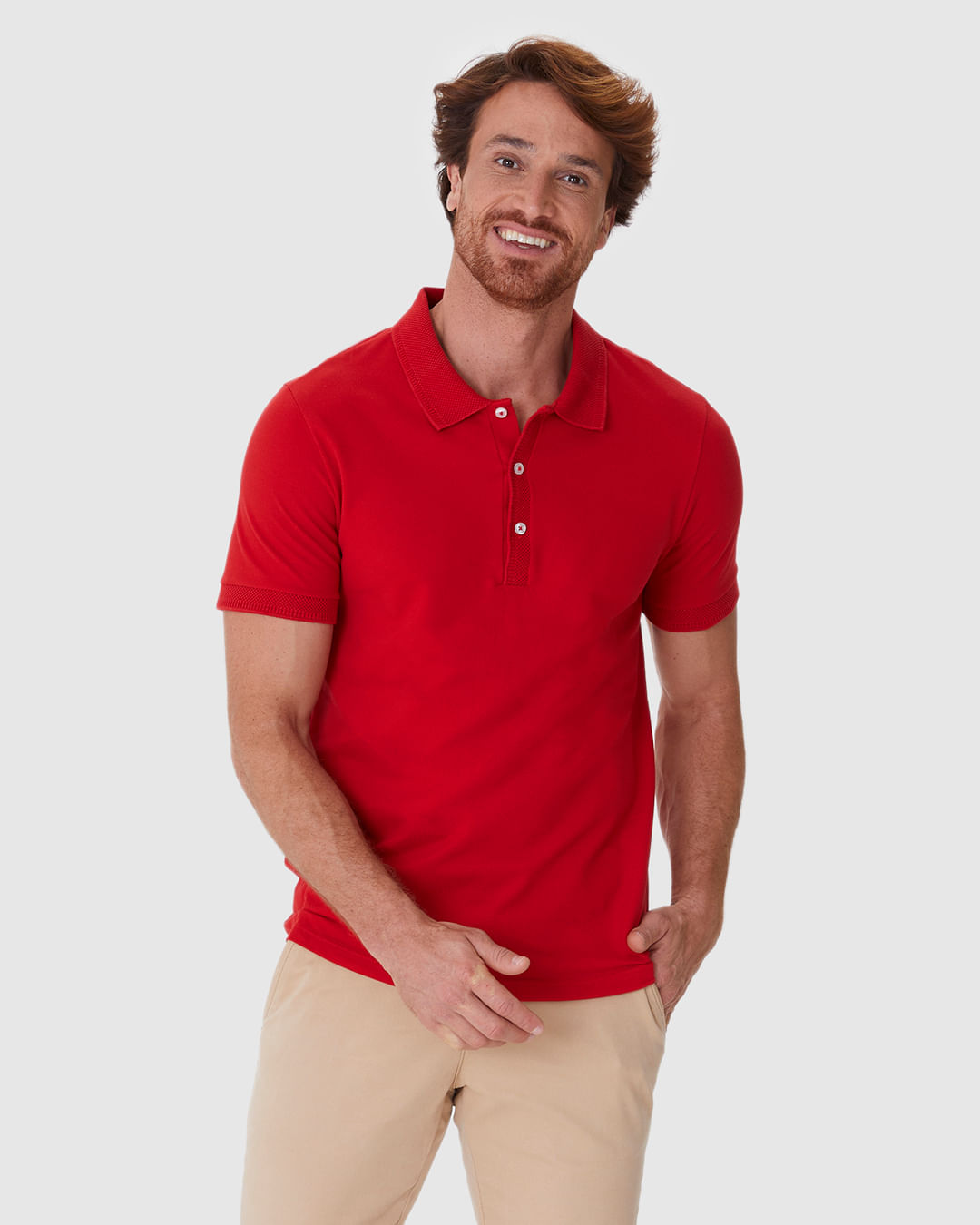 Camisa Polo Masculina Slim Peitilho E Manga Curta Em Piquet Premium - Imagem 6