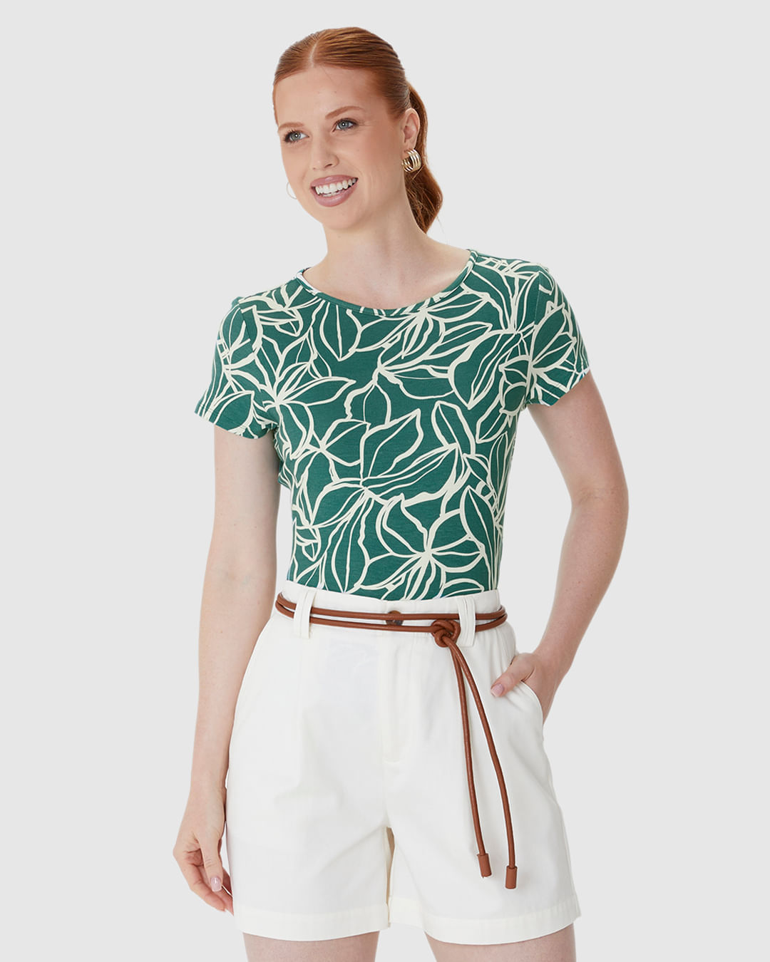 Blusa Justa Feminina Estampada Em Viscose Stretch - Imagem 16