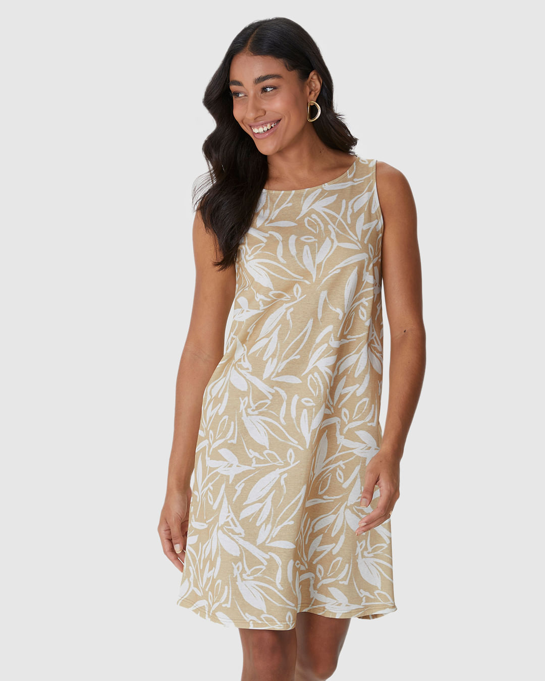 Vestido Feminino Regata Estampado Em Algodão - Imagem 16