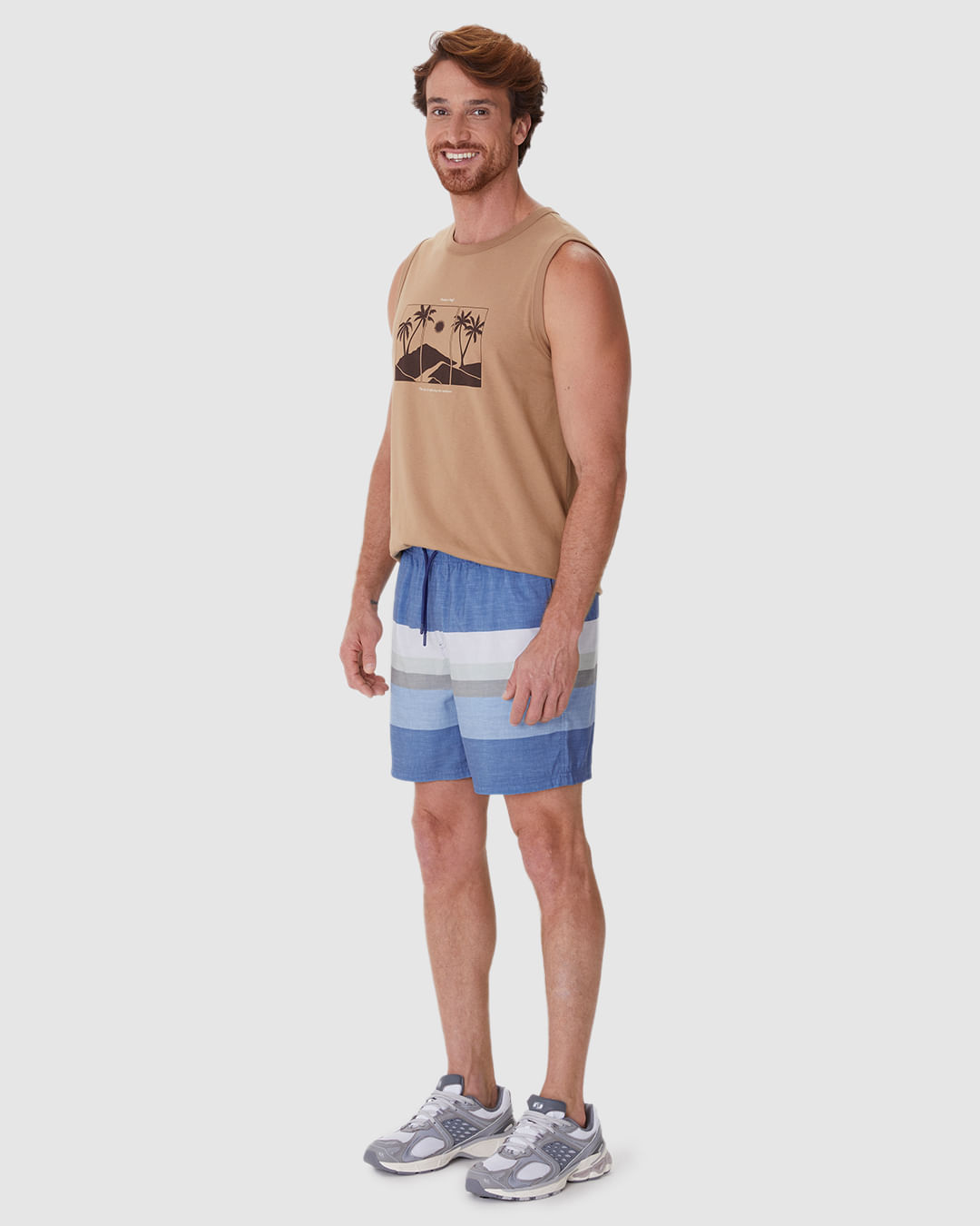 Shorts Masculino Cadarço Funcional Em Microfibra - Imagem 14