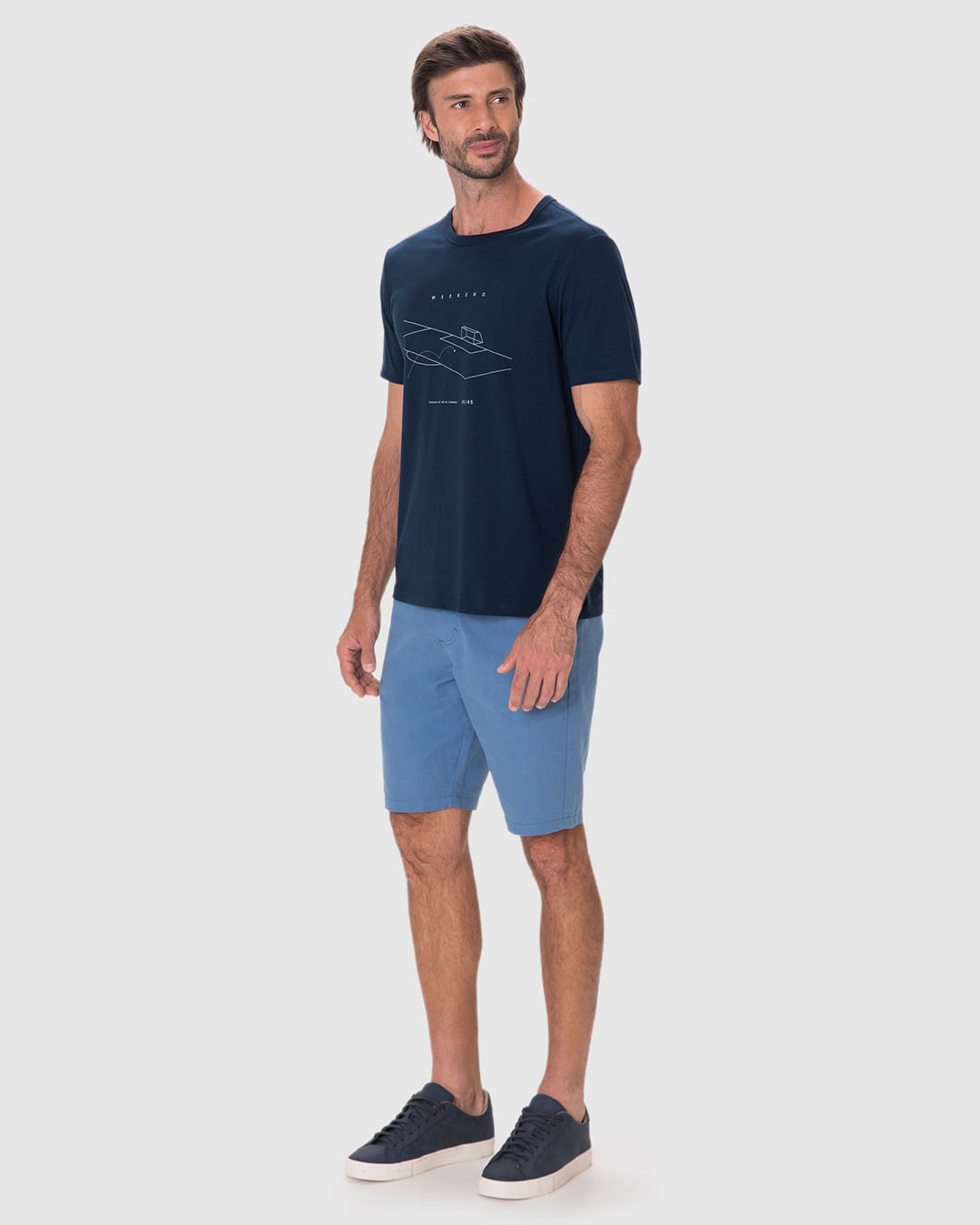 Camiseta Masculina Regular Estampada Em Algodão - Imagem 7