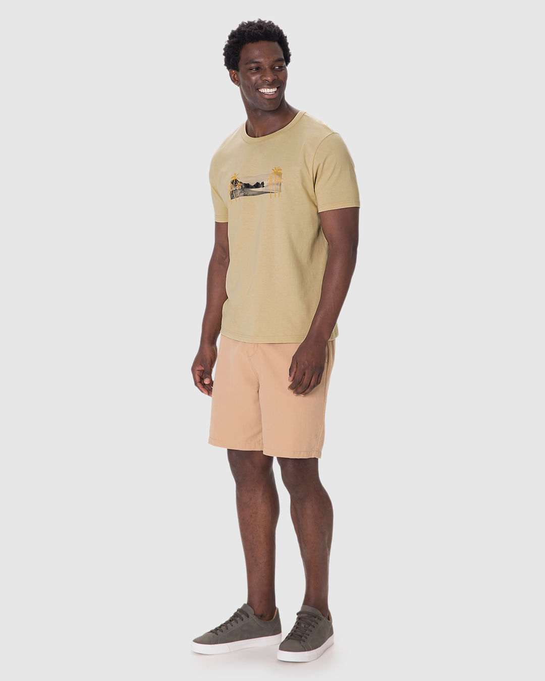 Camiseta Masculina Estampa Frontal Em Algodão - Imagem 17