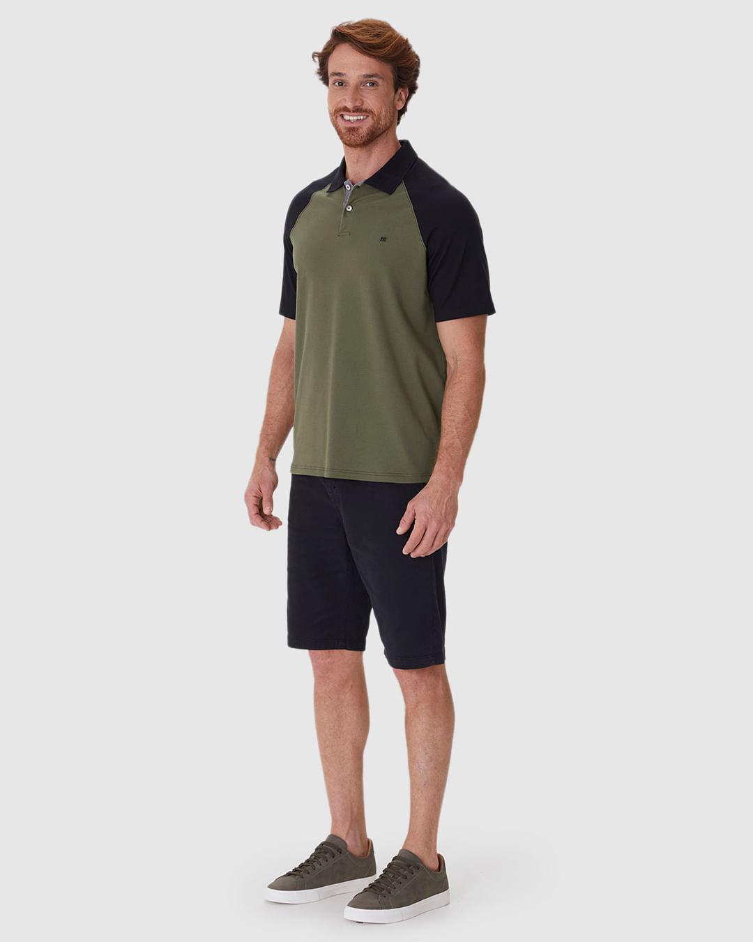 Camisa Polo Masculina Regular Bicolor Em Piquet Stretch - Imagem 12