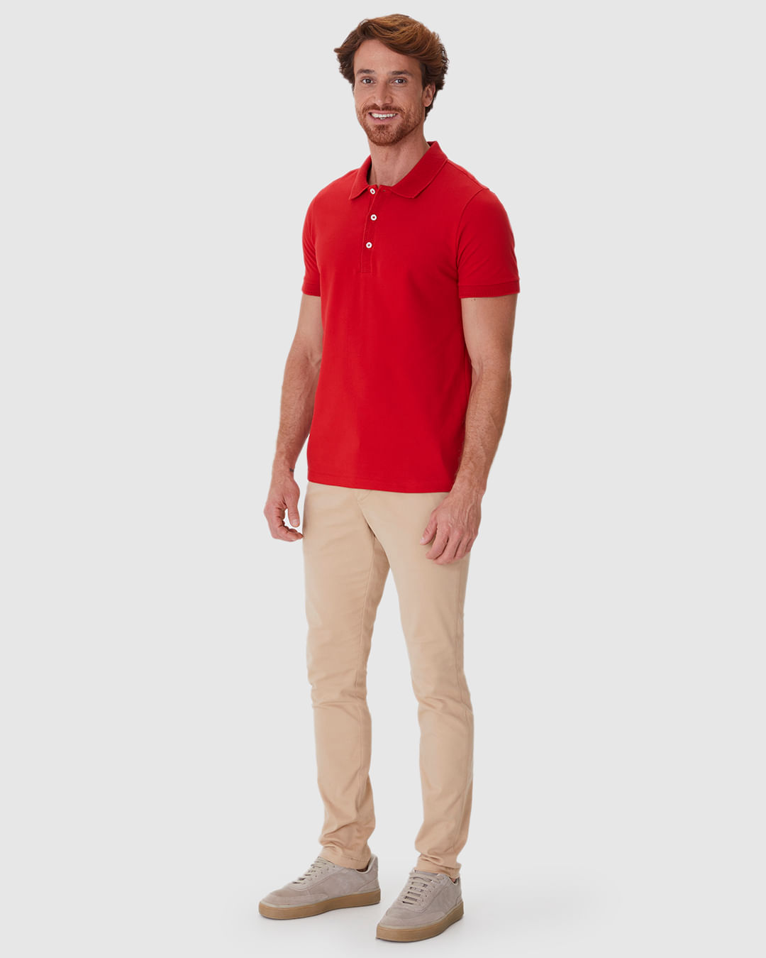 Camisa Polo Masculina Slim Peitilho E Manga Curta Em Piquet Premium - Imagem 12