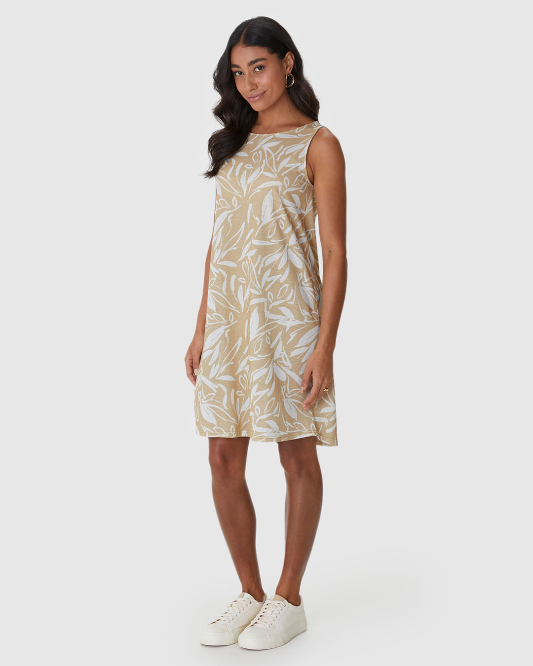 Vestido Feminino Regata Estampado Em Algodão - Imagem 12