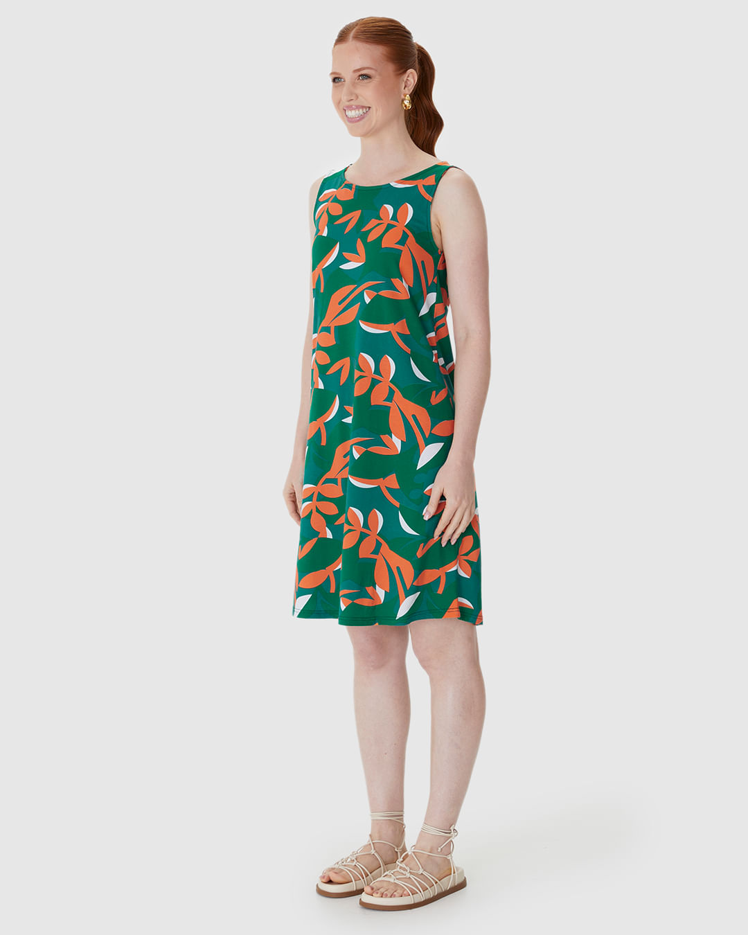 Vestido Feminino Regata Estampado Em Algodão - Imagem 22