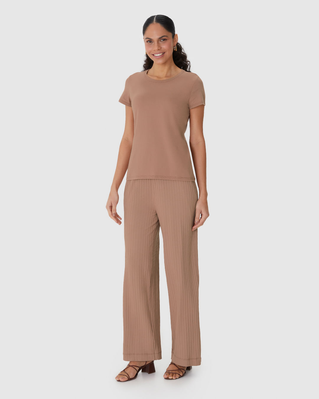 Blusa Básica Feminina Baby Look Em Algodão - Imagem 2