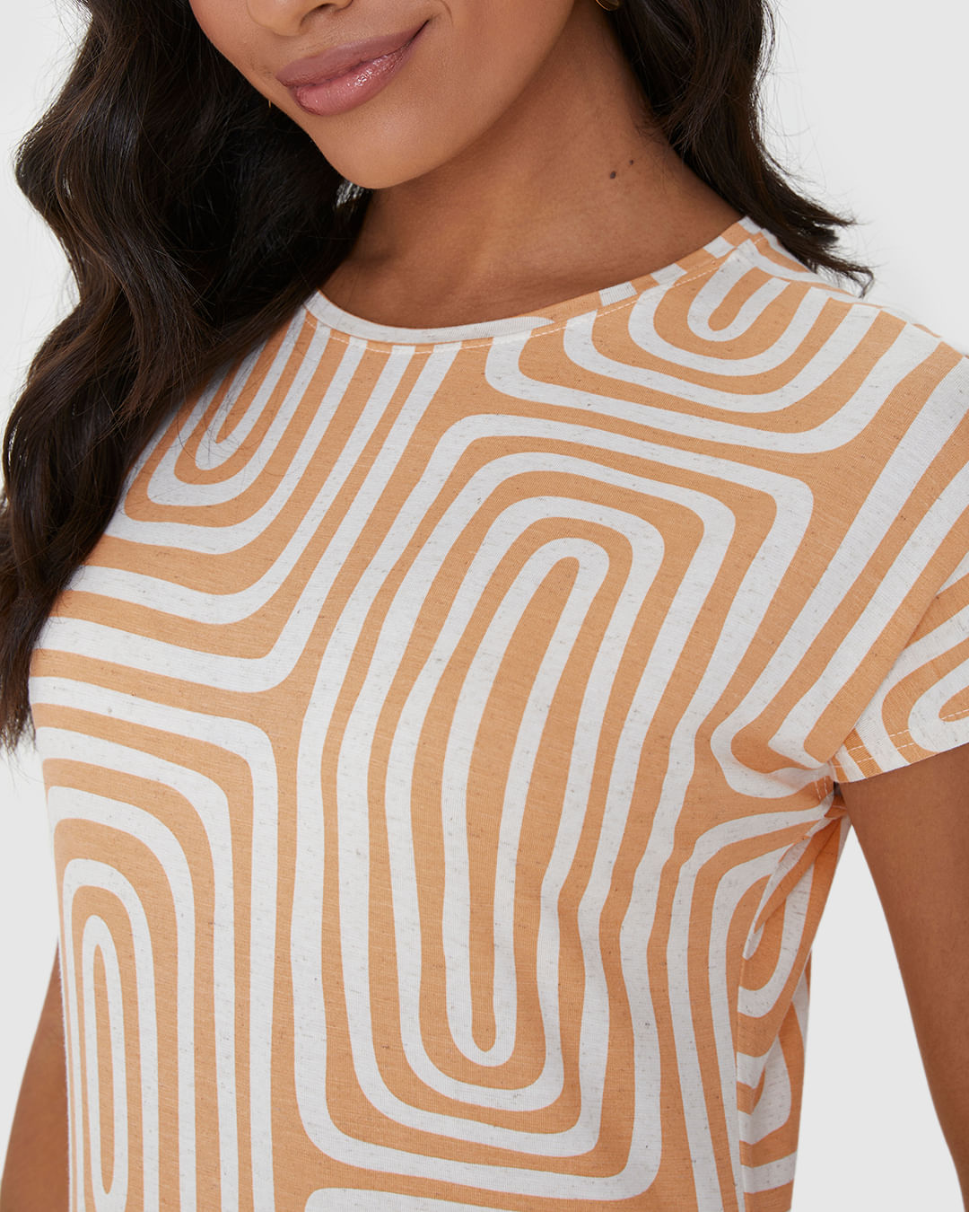 Vestido Midi Feminino Fenda Lateral Em Malha Viscolinho Stretch - Imagem 3