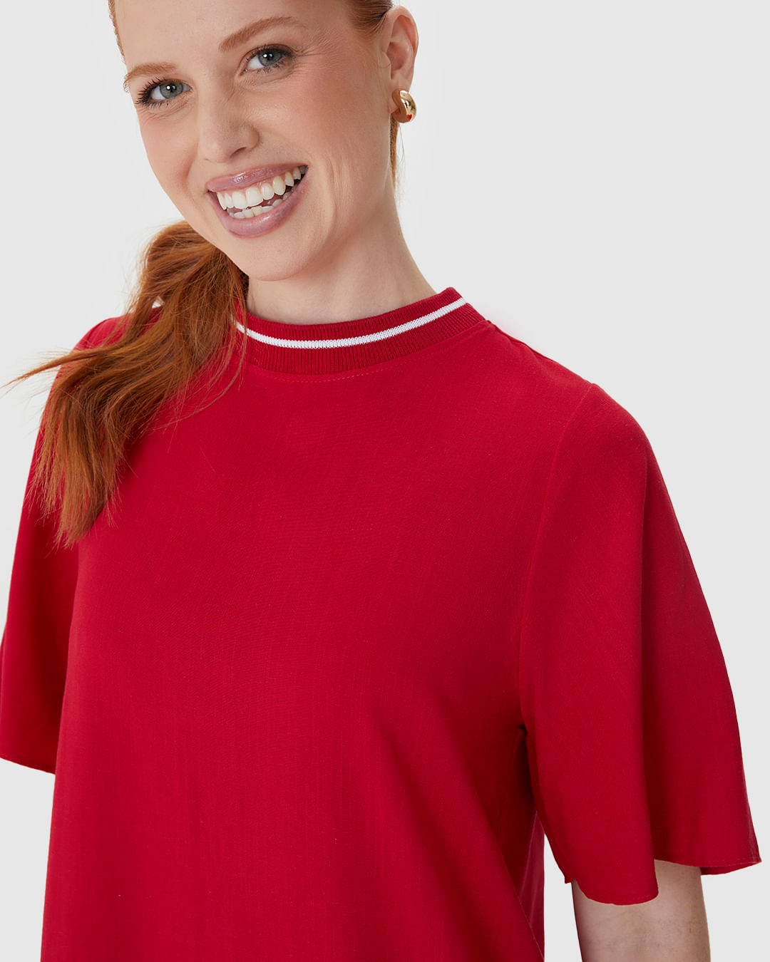 Vestido Amplo Feminino Decote Retilínea Em Viscolinho Texturizado - Imagem 13
