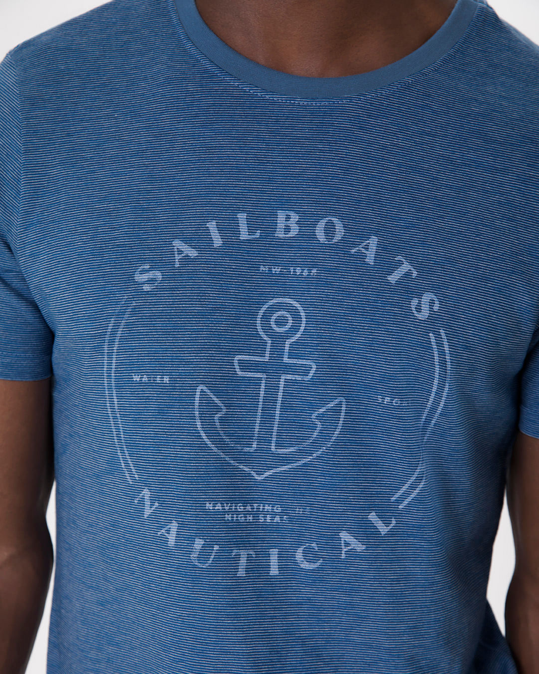 Camiseta Masculina Slim Sailboats Nautical Em Malha Fio A Fio - Imagem 23