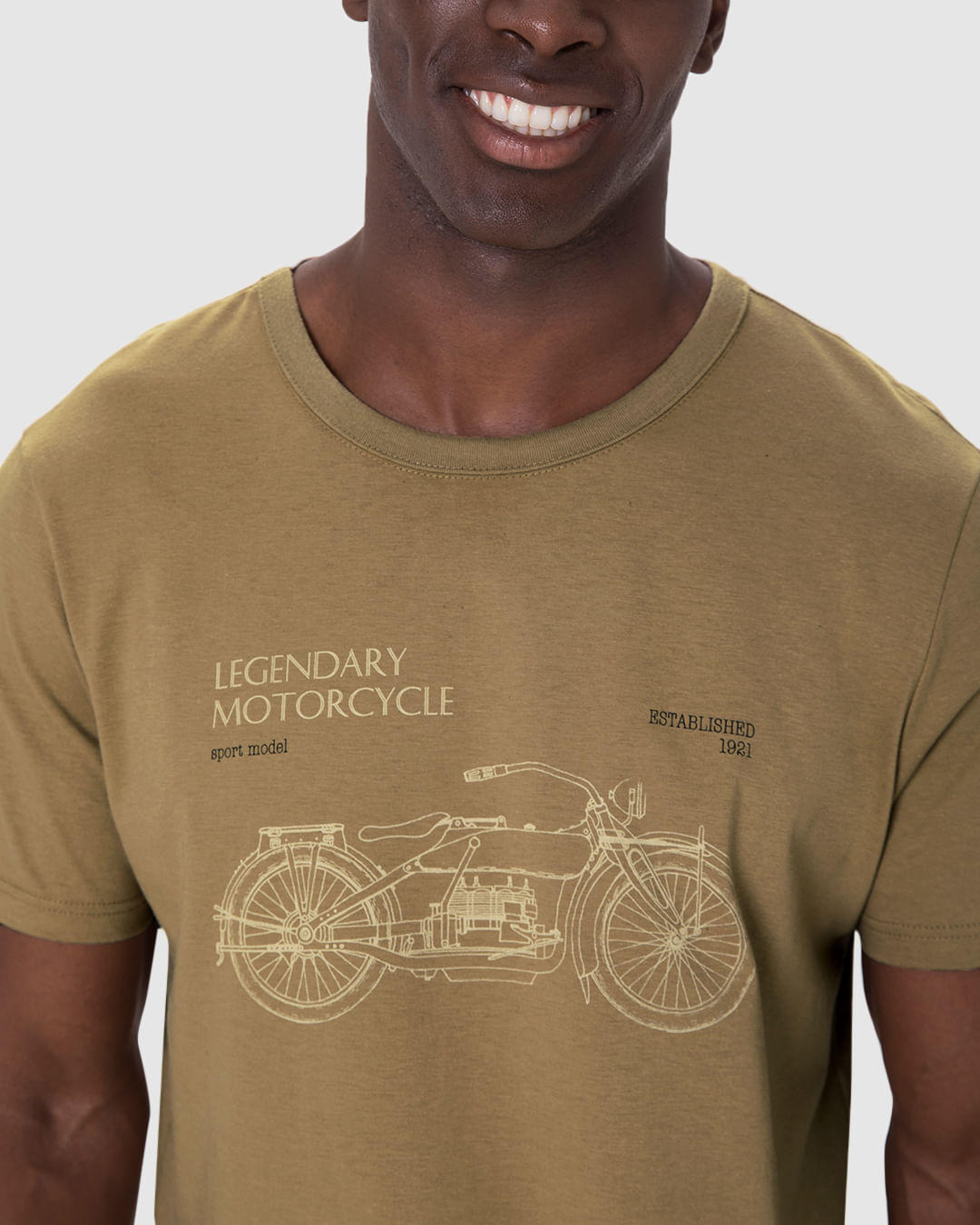 Camiseta Masculina Manga Curta Legendary Motorcycle Em Algodão - Imagem 13