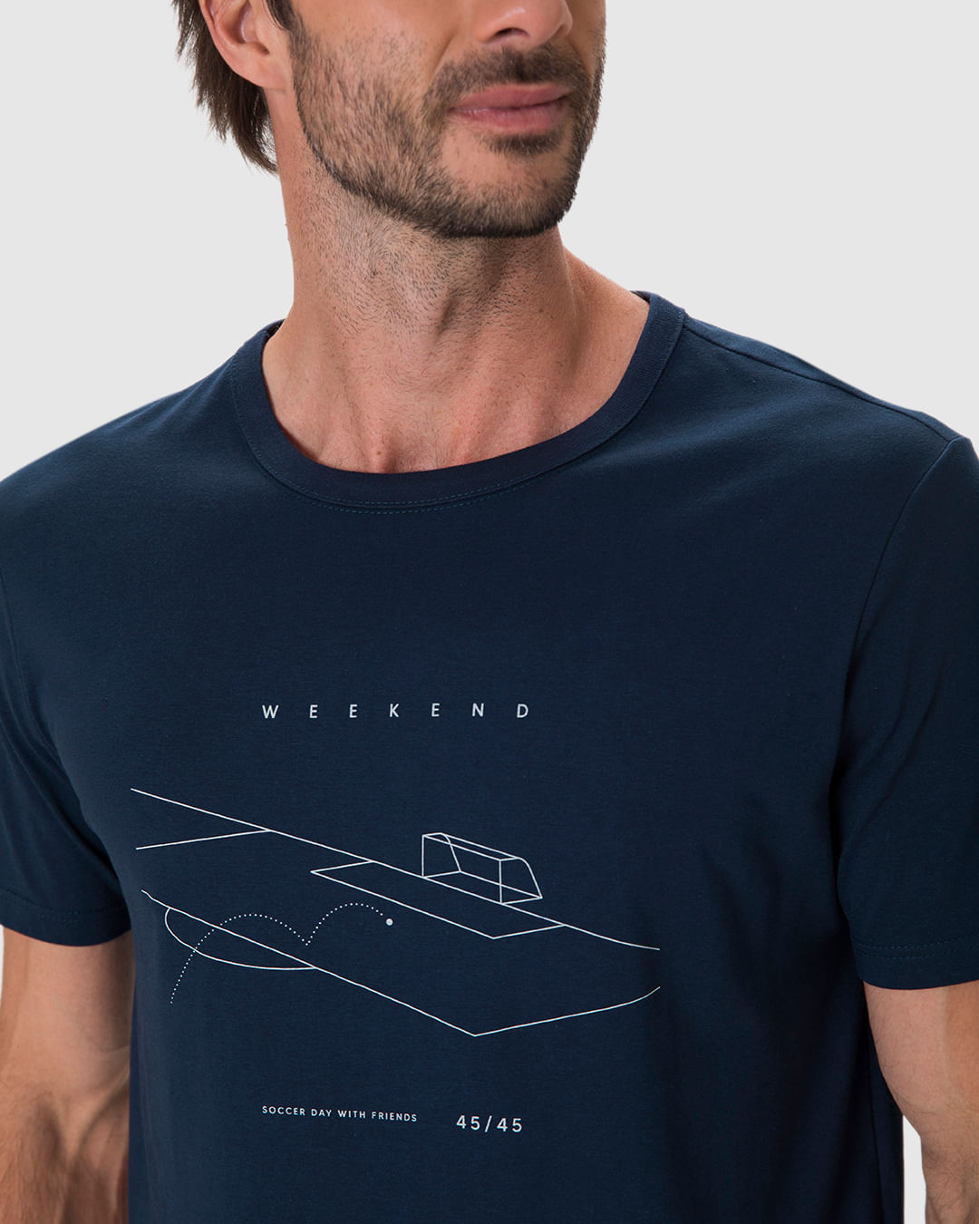 Camiseta Masculina Regular Estampada Em Algodão - Imagem 3
