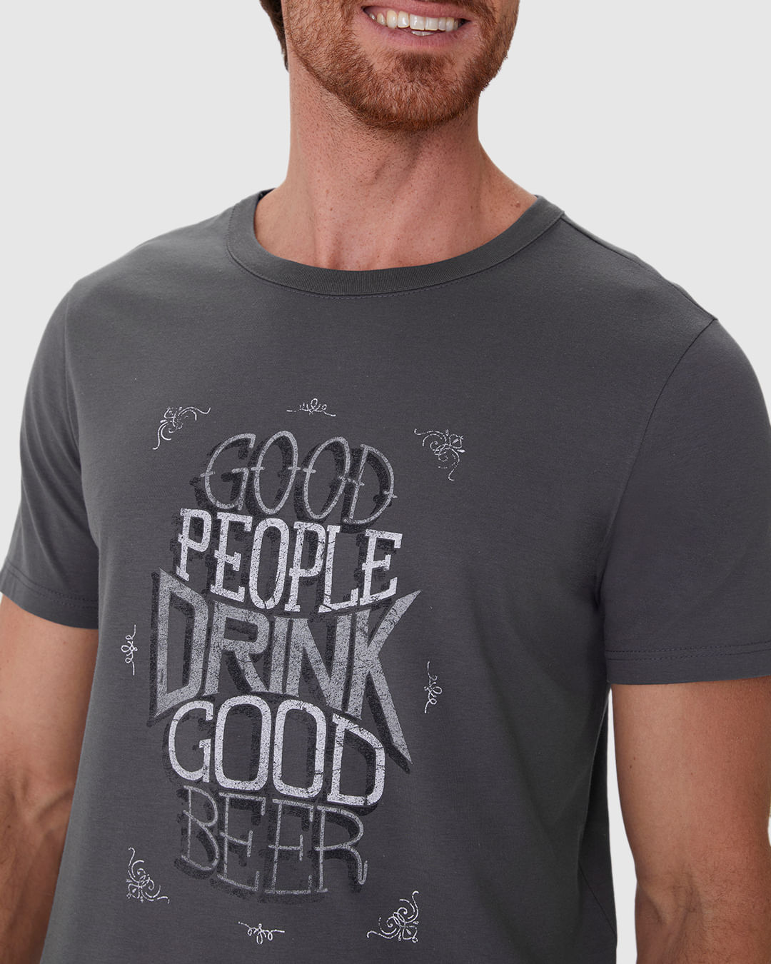 Camiseta Masculina Slim Good People Good Drink Beer Em Algodão - Imagem 18