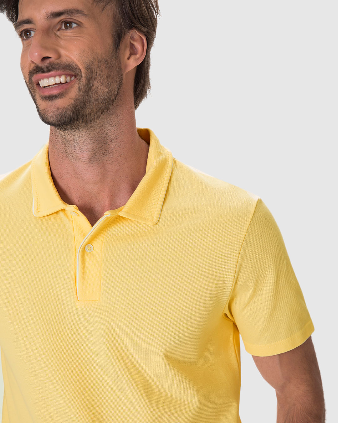 Camisa Polo Masculina Abertura Barra Lateral Em Piquet Premium - Imagem 8