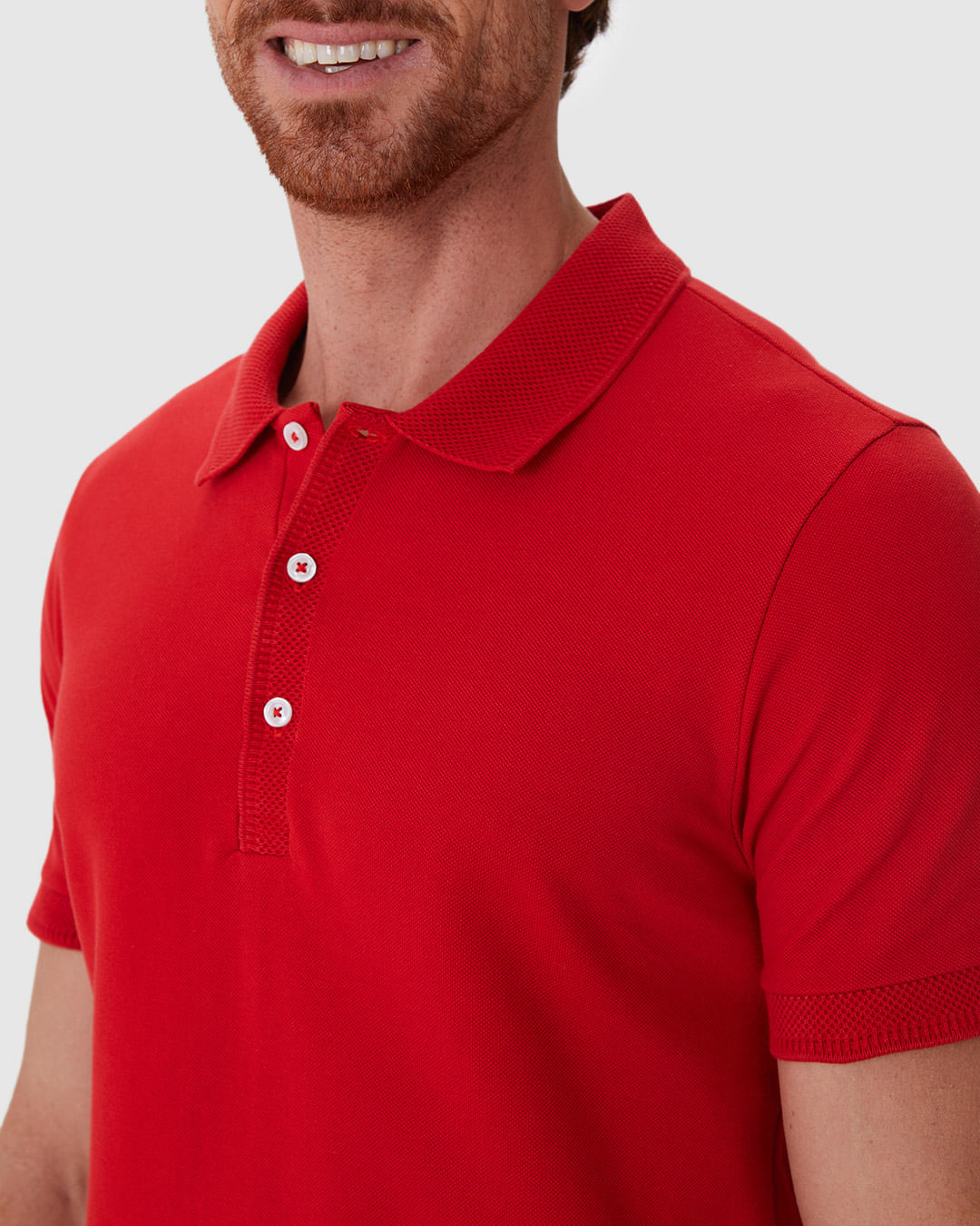 Camisa Polo Masculina Slim Peitilho E Manga Curta Em Piquet Premium - Imagem 3