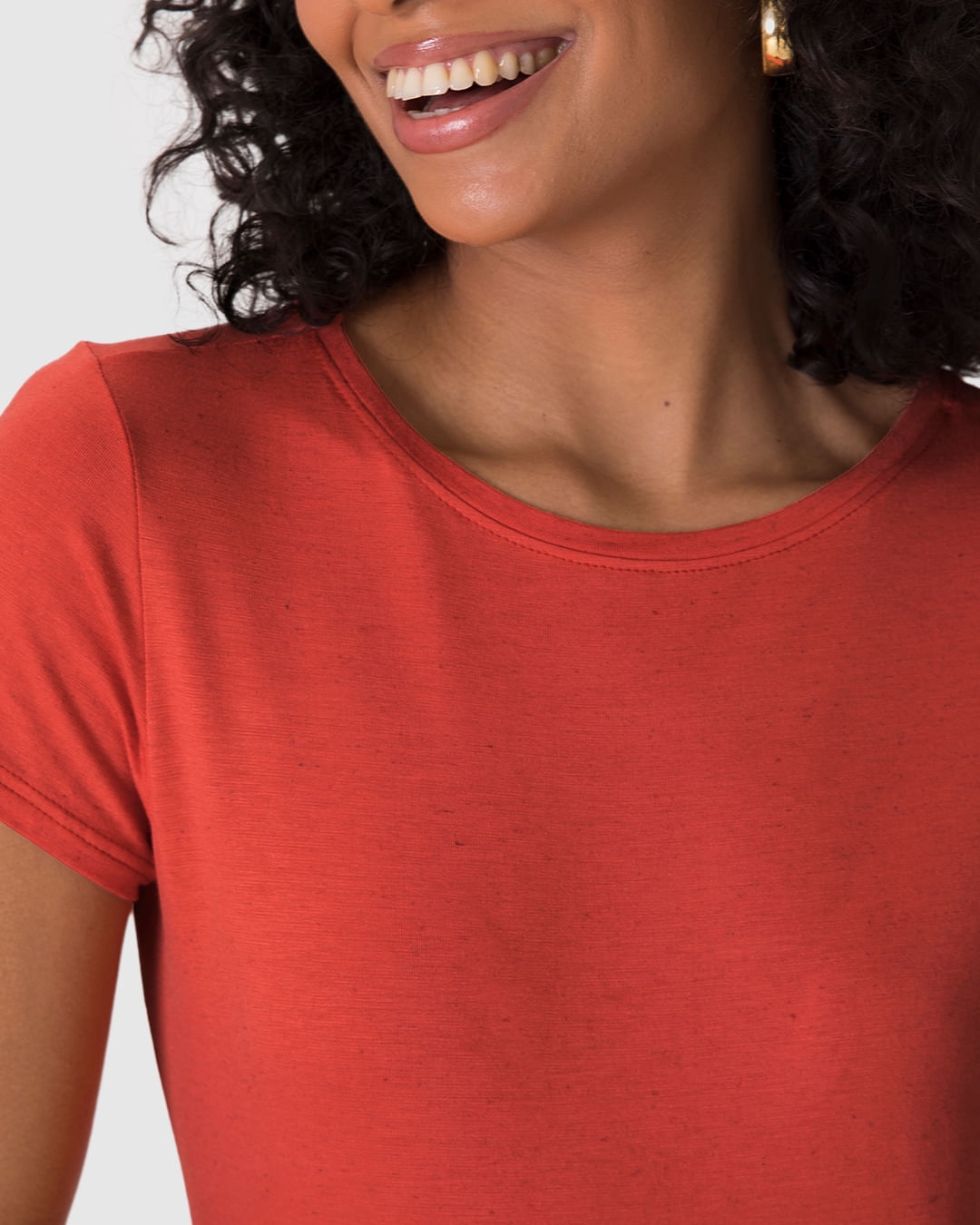 Blusa Básica Feminina Manga Curta Em Malha Viscolinho Stretch - Imagem 23