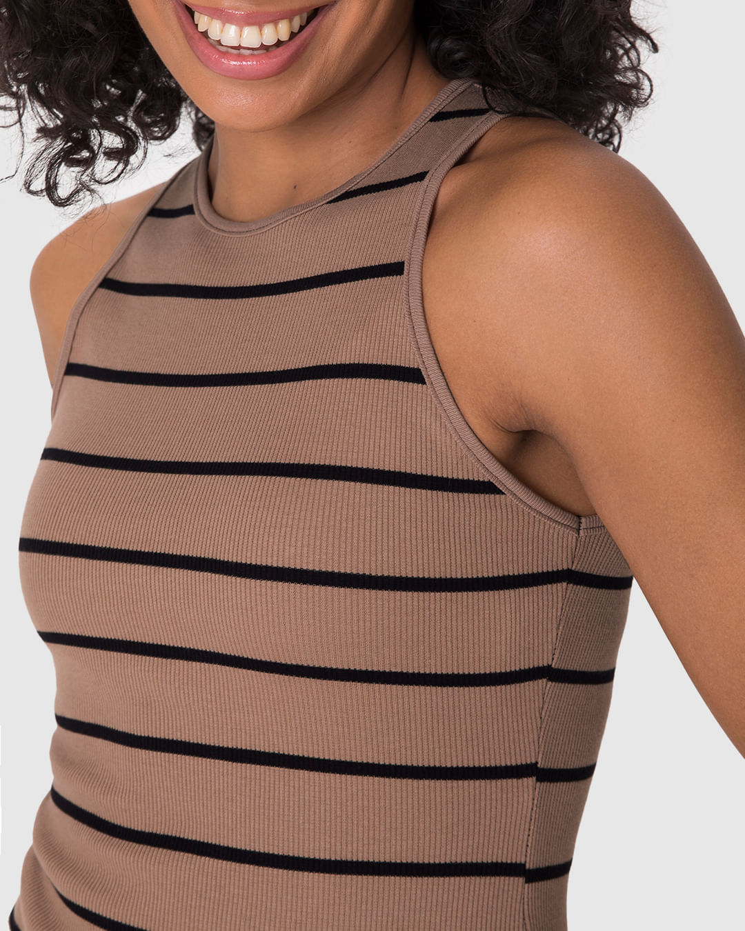 Regata Justa Feminina Listrada Em Ribana - Imagem 8