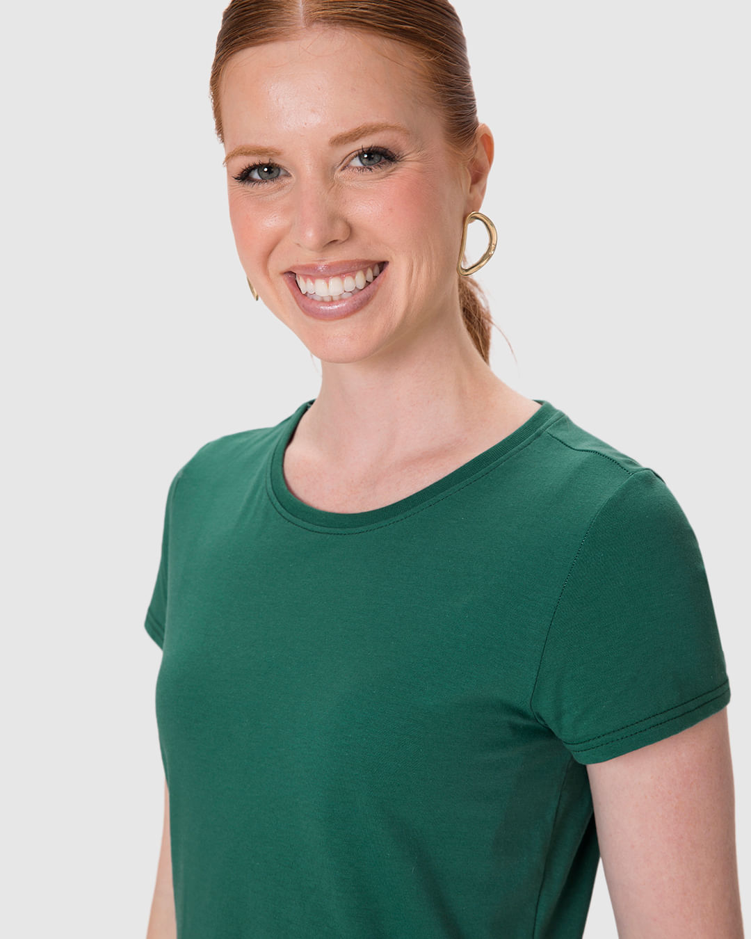 Blusa Básica Feminina Baby Look Em Algodão - Imagem 18