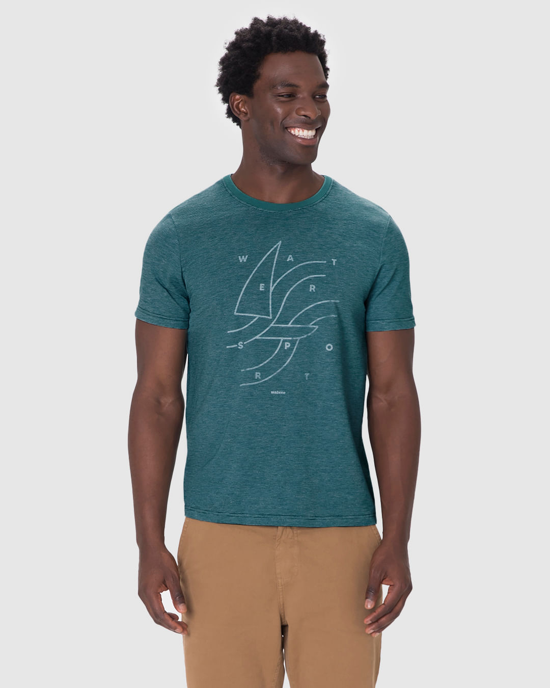 Camiseta Masculina Slim Water Sport Em Malha Fio A Fio - Imagem 19