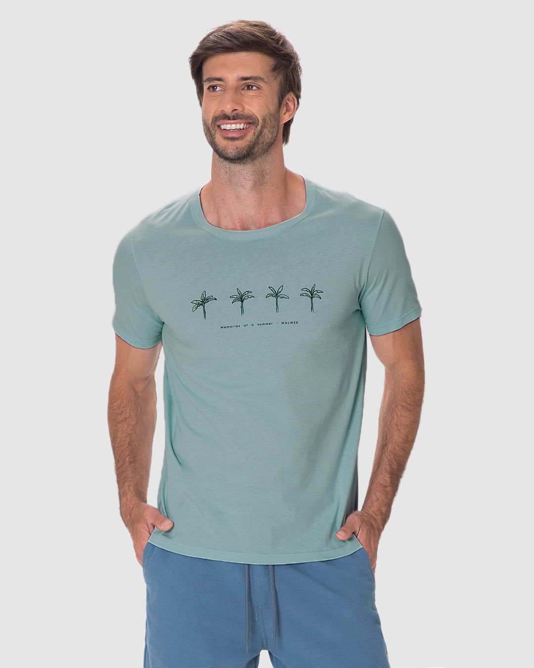 Camiseta Masculina Slim Estampada Em Algodão - Imagem 19