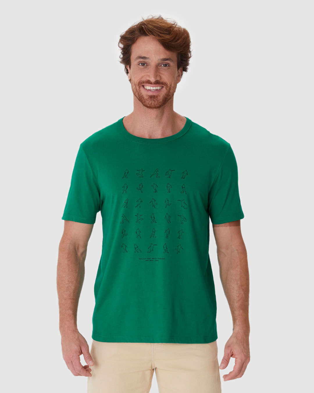 Camiseta Masculina Regular Estampada Em Algodão - Imagem 9