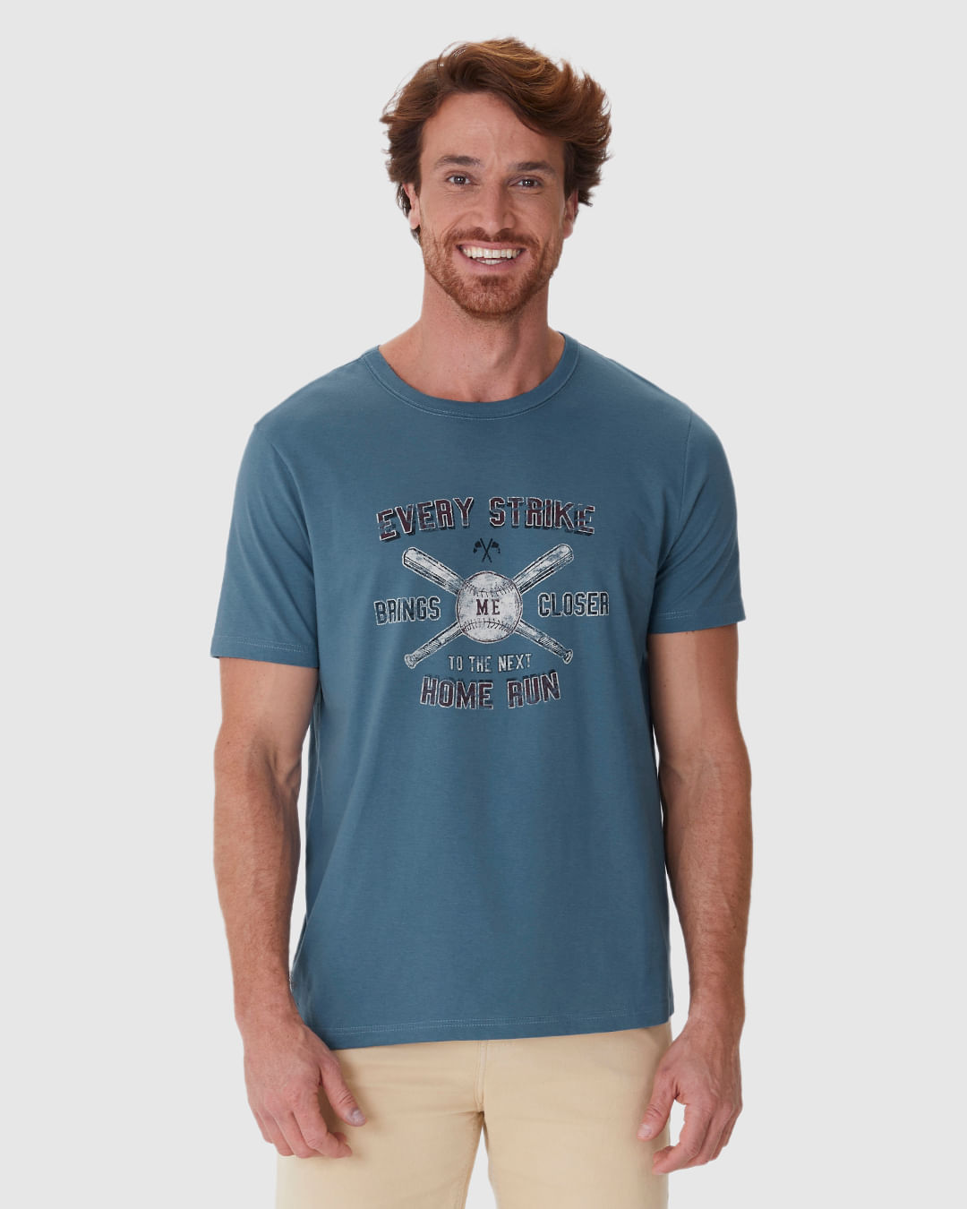 Camiseta Masculina Regular Estampada Em Algodão - Imagem 19