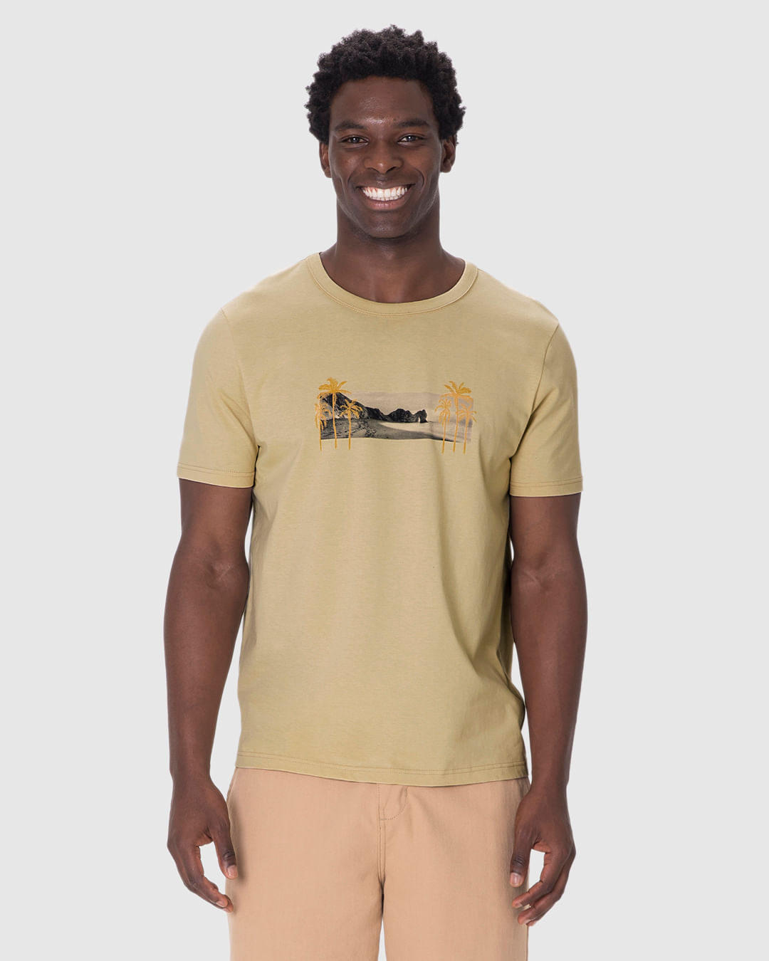 Camiseta Masculina Estampa Frontal Em Algodão - Imagem 14