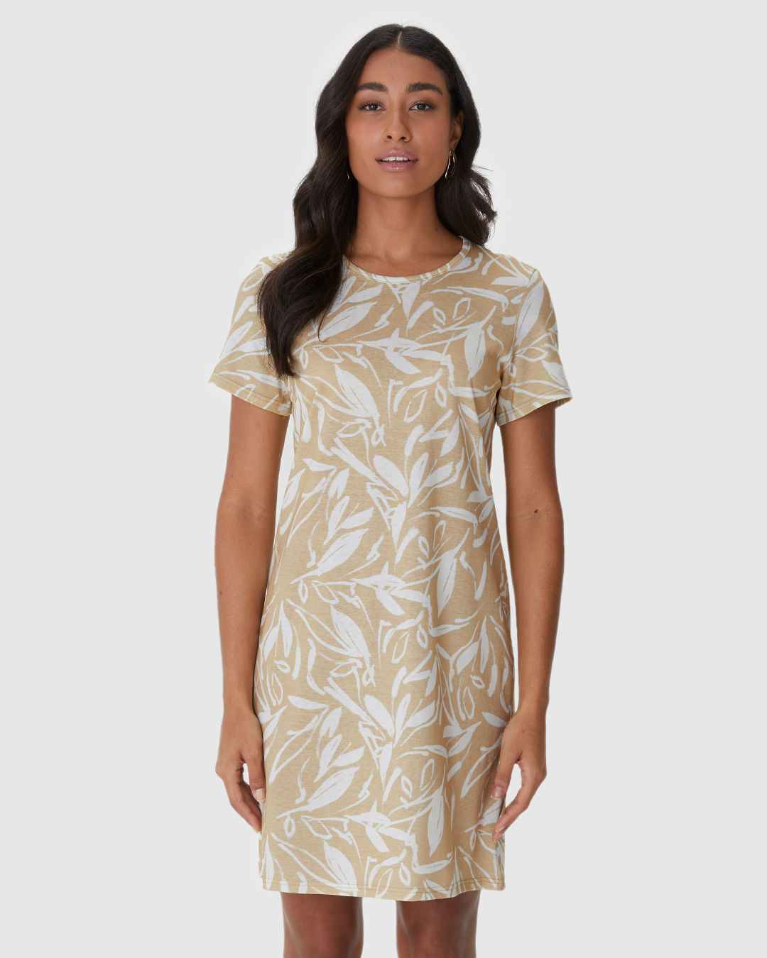 Vestido Feminino Estampado Com Decote Redondo Em Algodão - Imagem 19